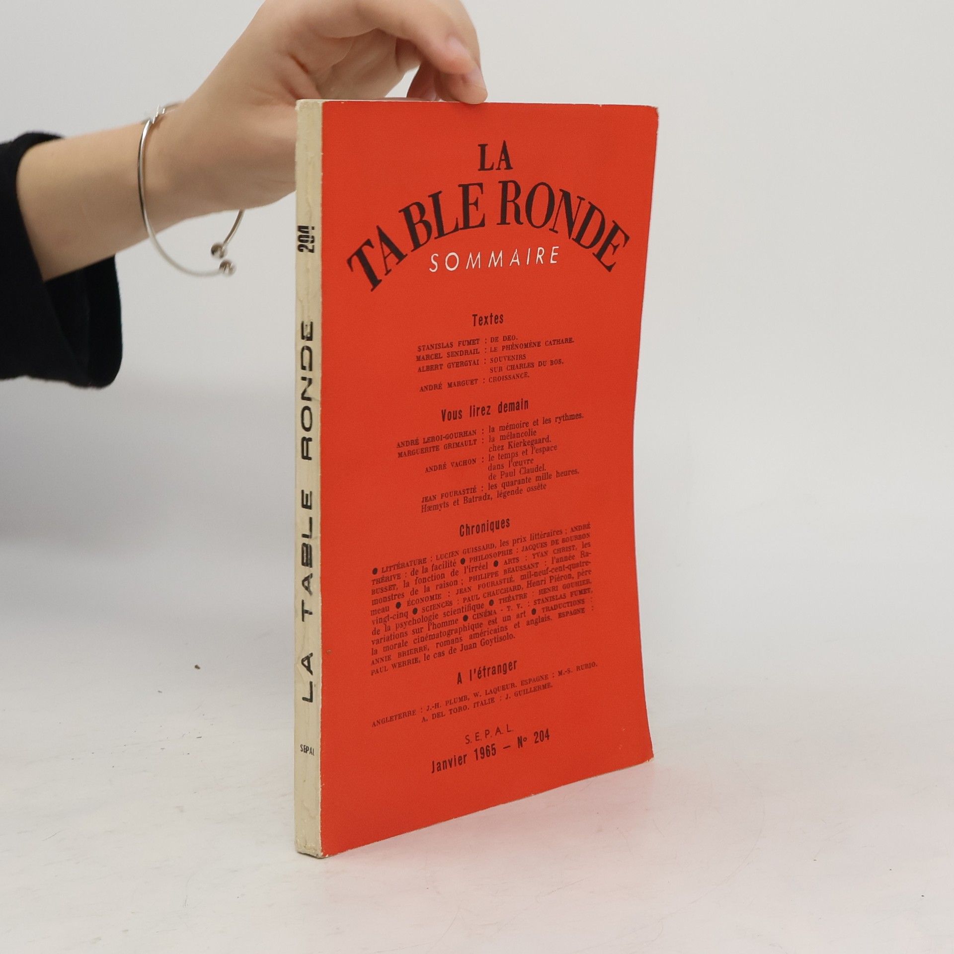 Collectif d'auteurs La Table Ronde 204