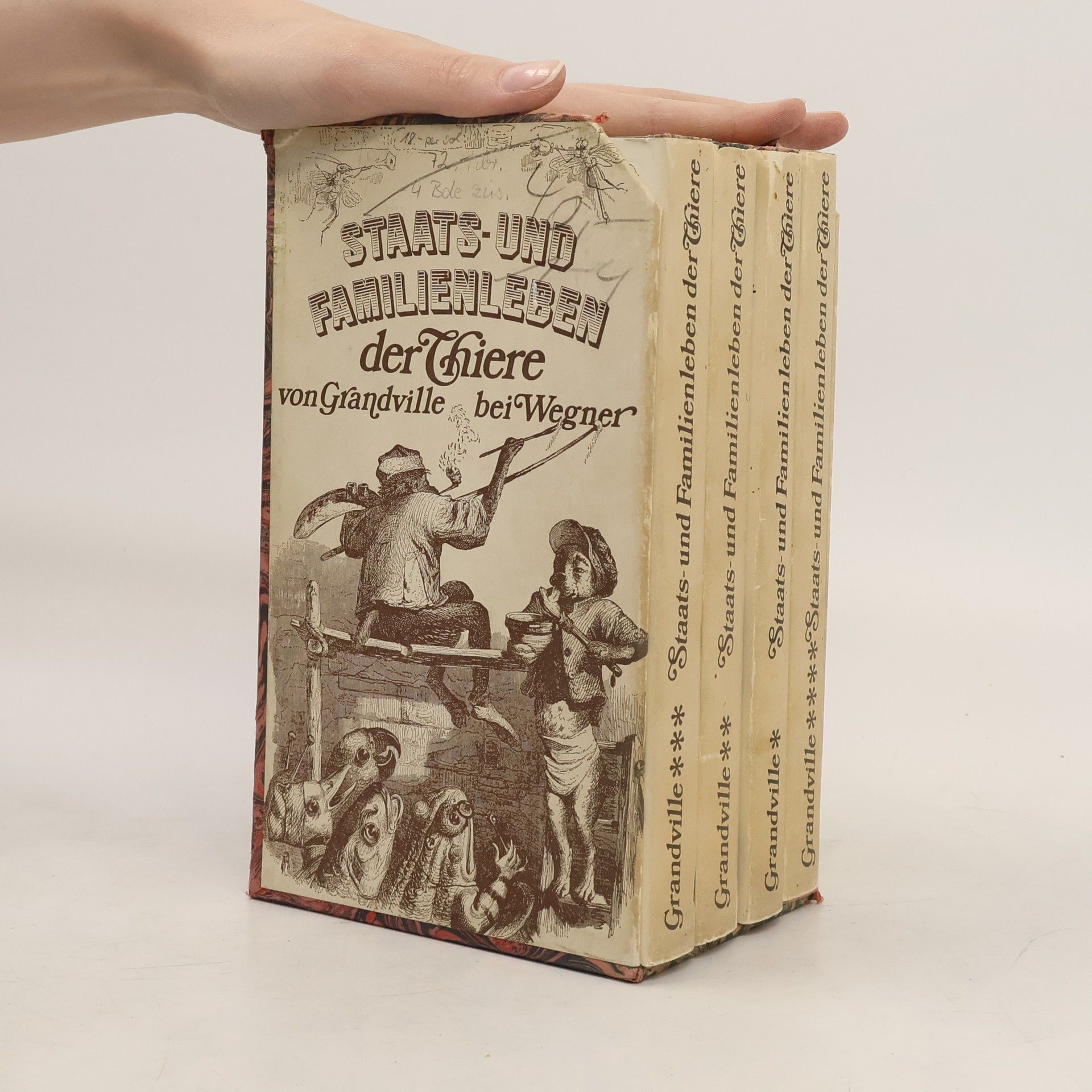 Grandville  Staats-und Familienleben der Thiere. 4 Bänden