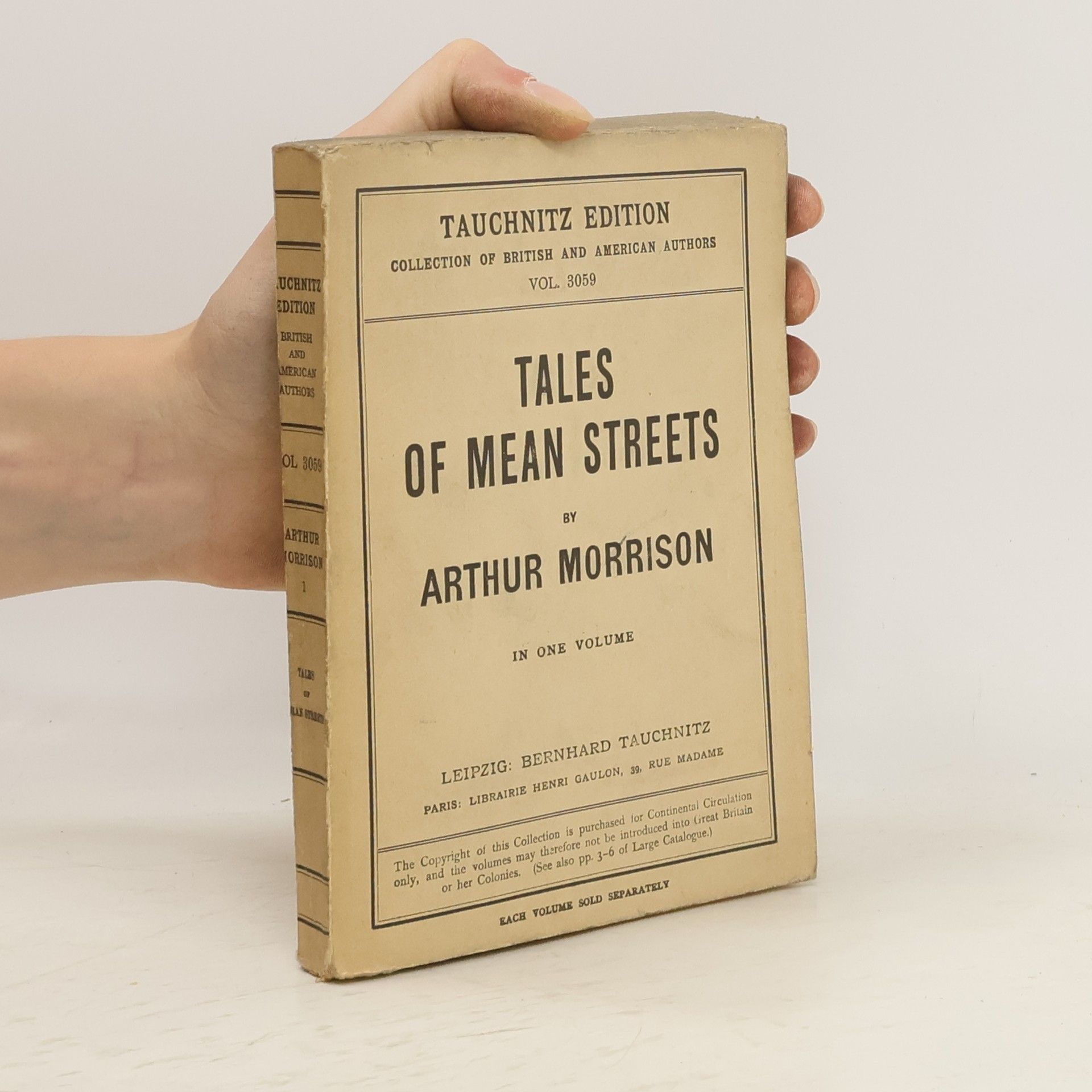 Arthur Morrison Tales of Mean Streets