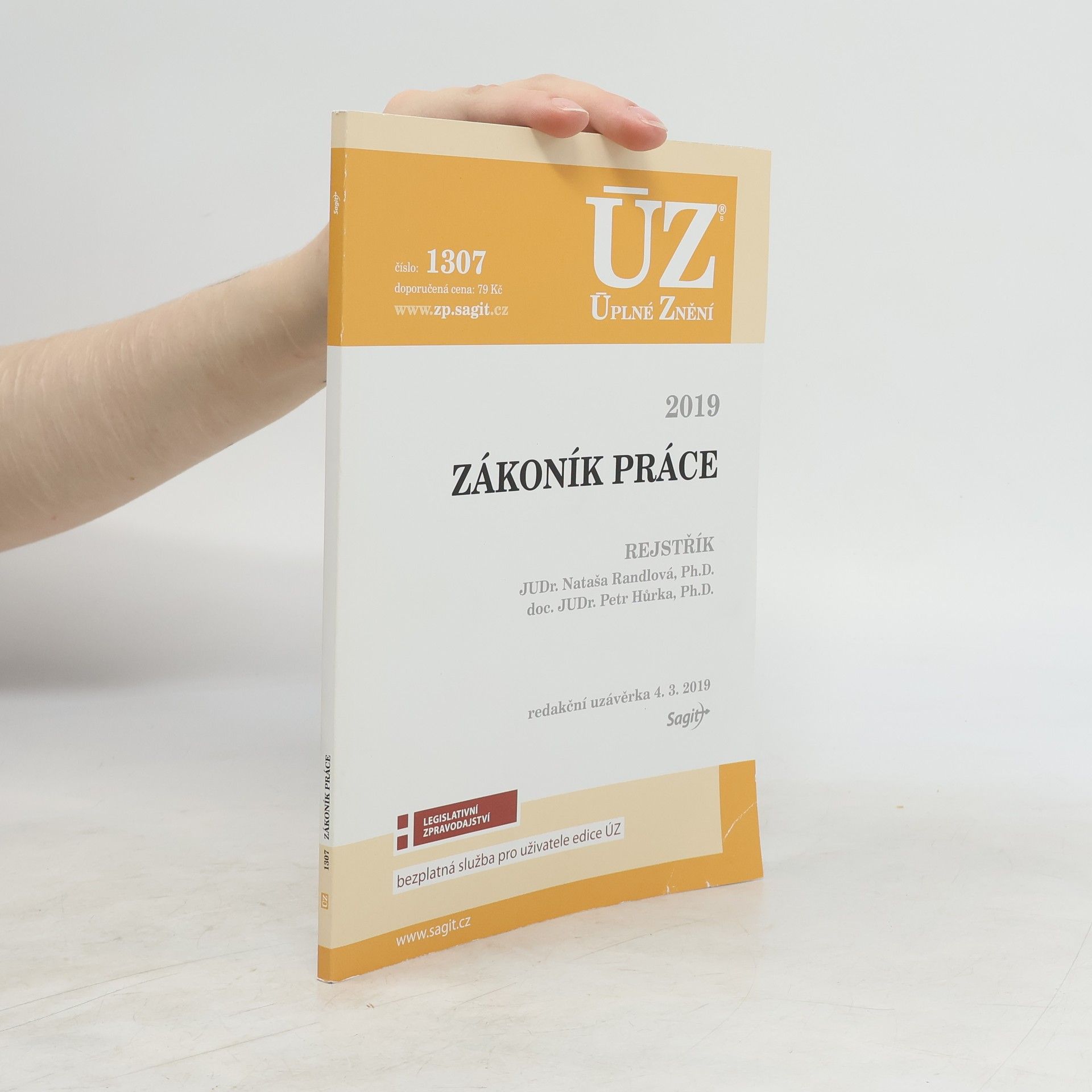 Nataša Randlová Zákoník práce 2019 : rejstřík