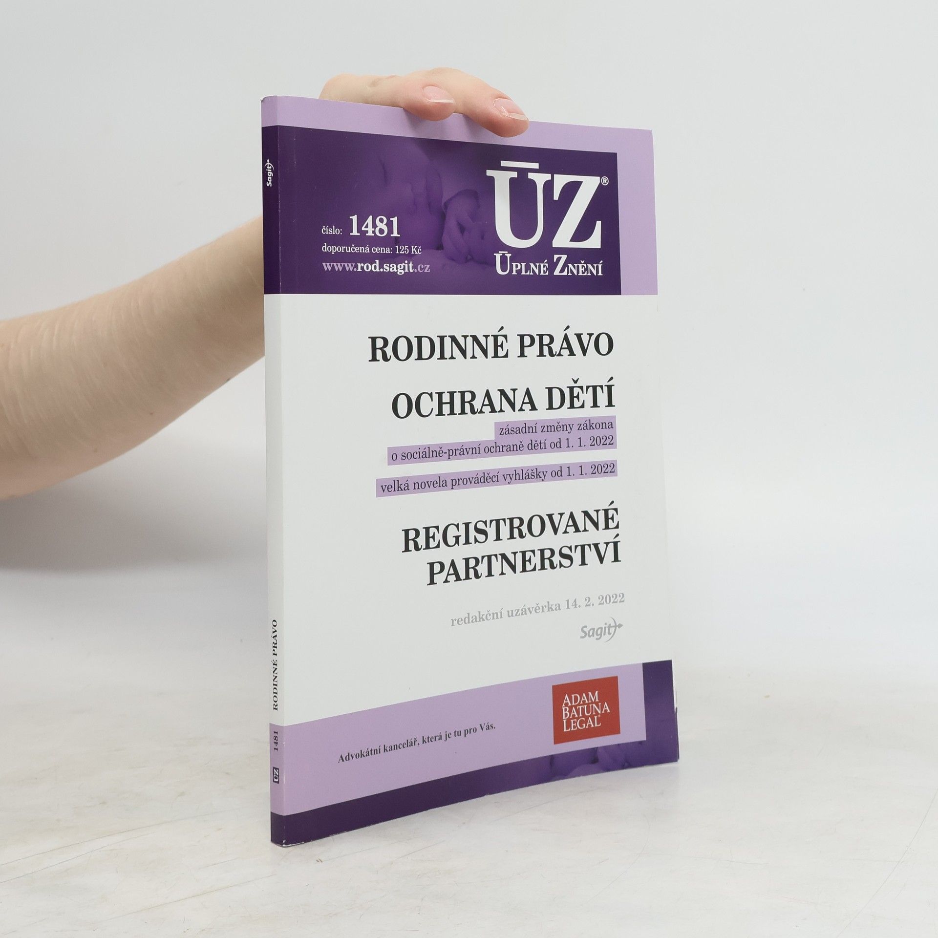 kolektiv ÚZ 1481 Rodinné právo ochrana dětí: registrované partnerství