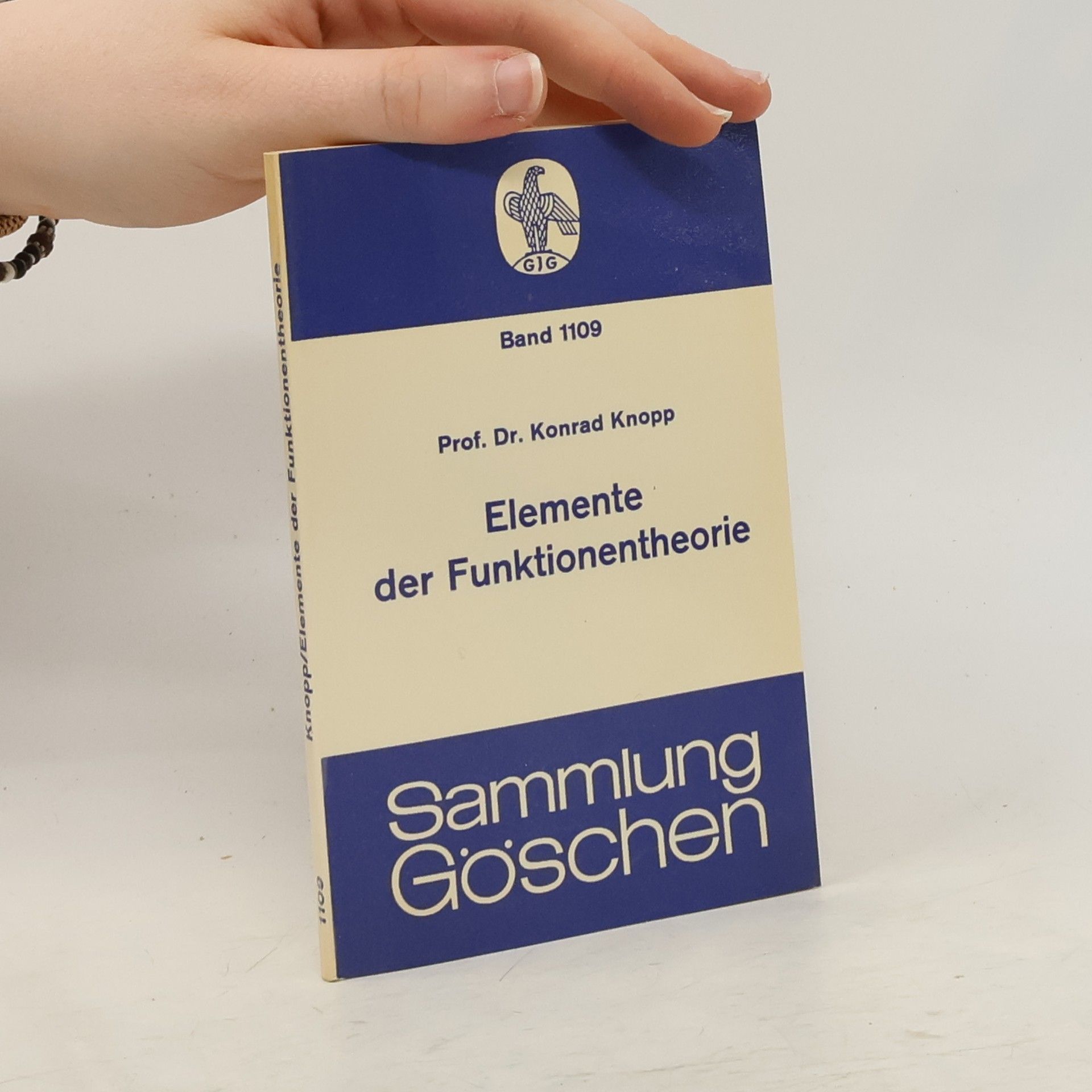 Konrad Knopp Elemente der Funktionentheorie