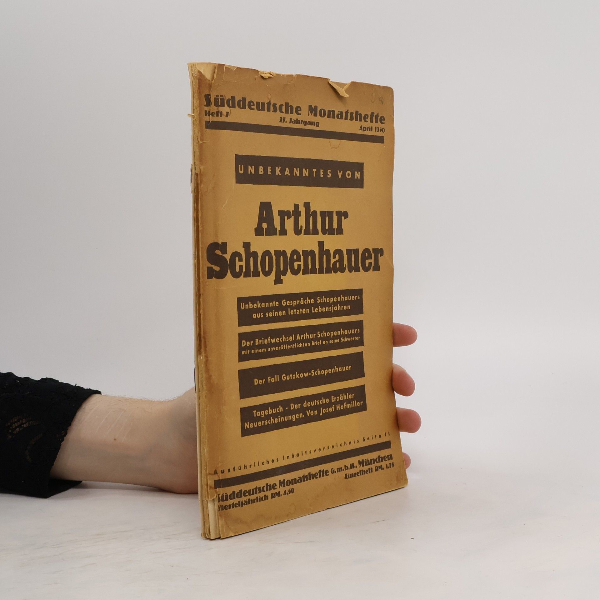 Arthur Schopenhauer Unbekanntes