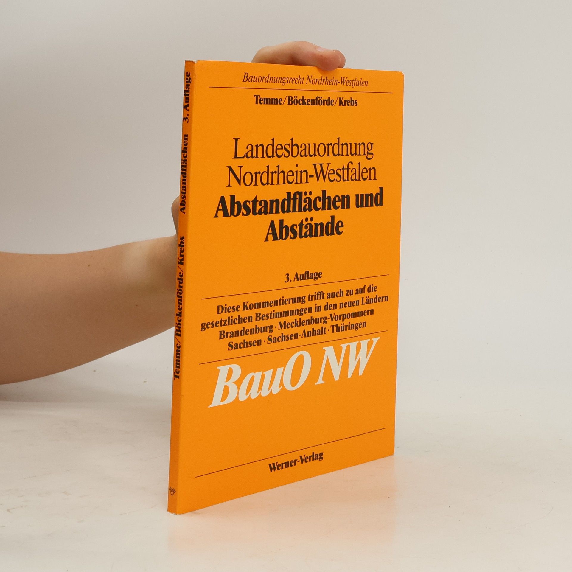 Heinz Georg Temme Landesbauordnung Nordrhein-Westfalen, Abstandflächen und Abstände