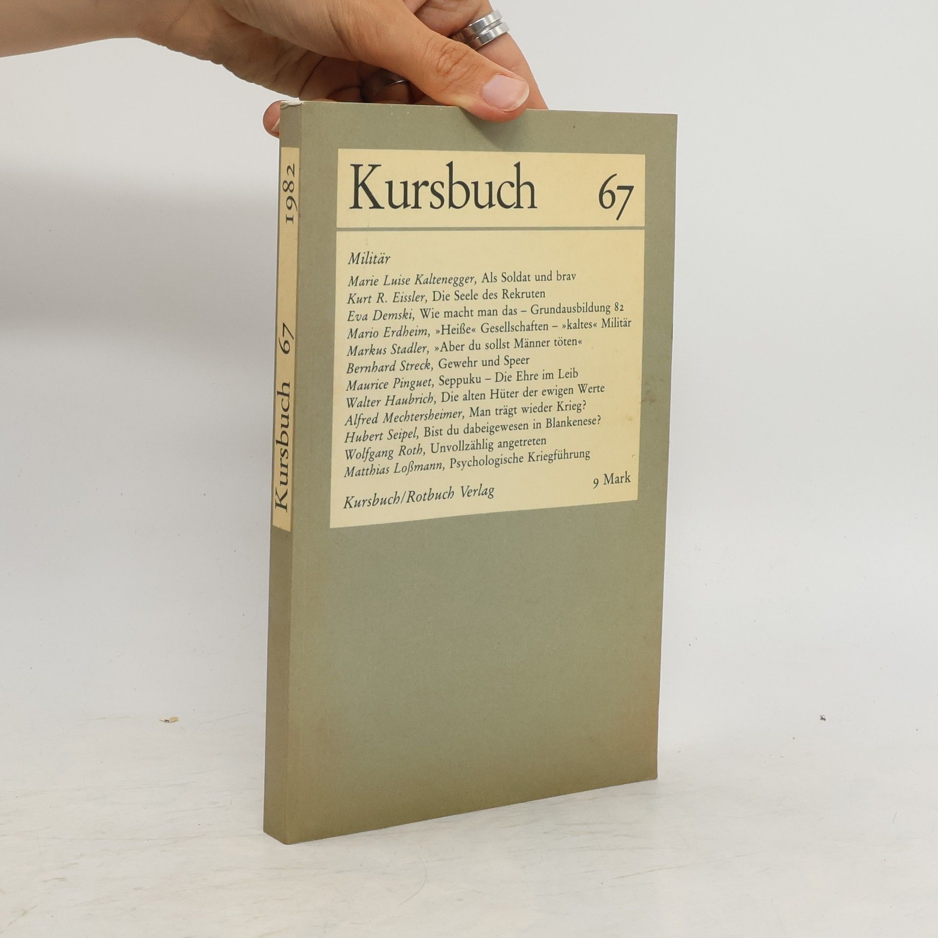 Collectif d'auteurs Kursbuch 67