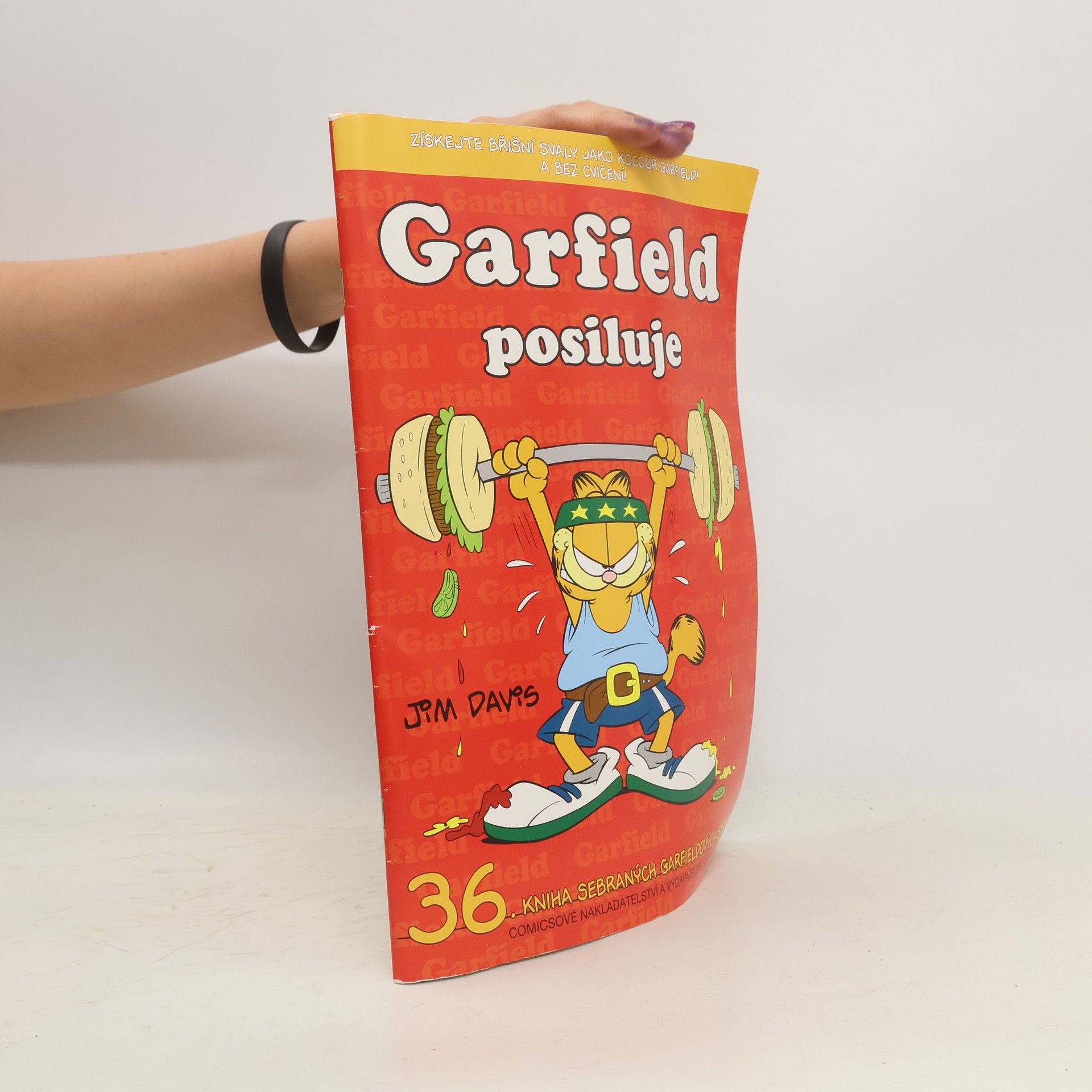 Jim Davis Garfield posiluje