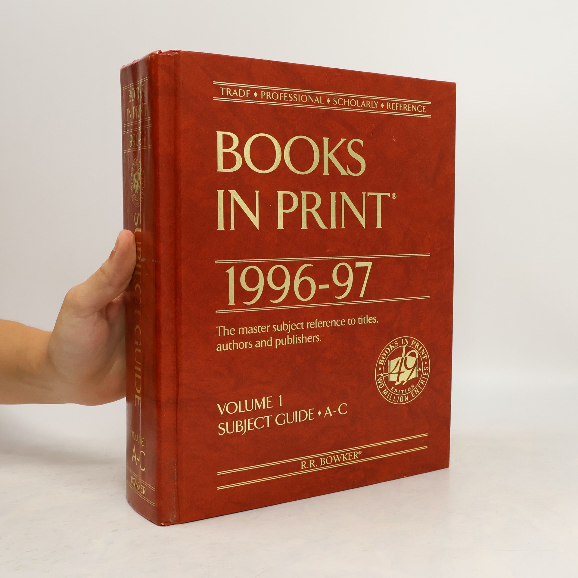 Autores varios Books In Print 1996-1997. Volume 1. Subject Guide. A-C