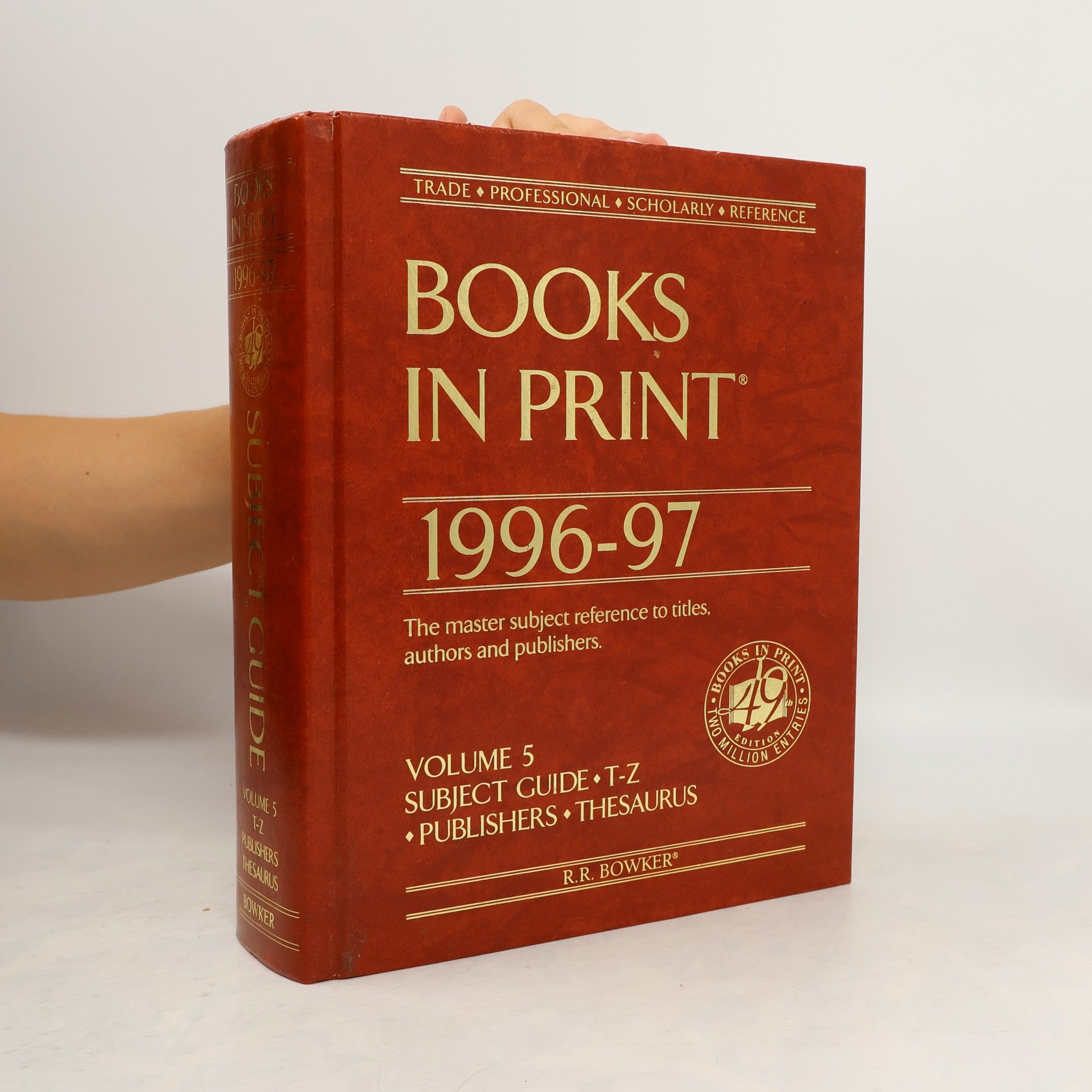 Autores varios Books In Print 1996-1997. Volume 5. Subject Guide. T-Z