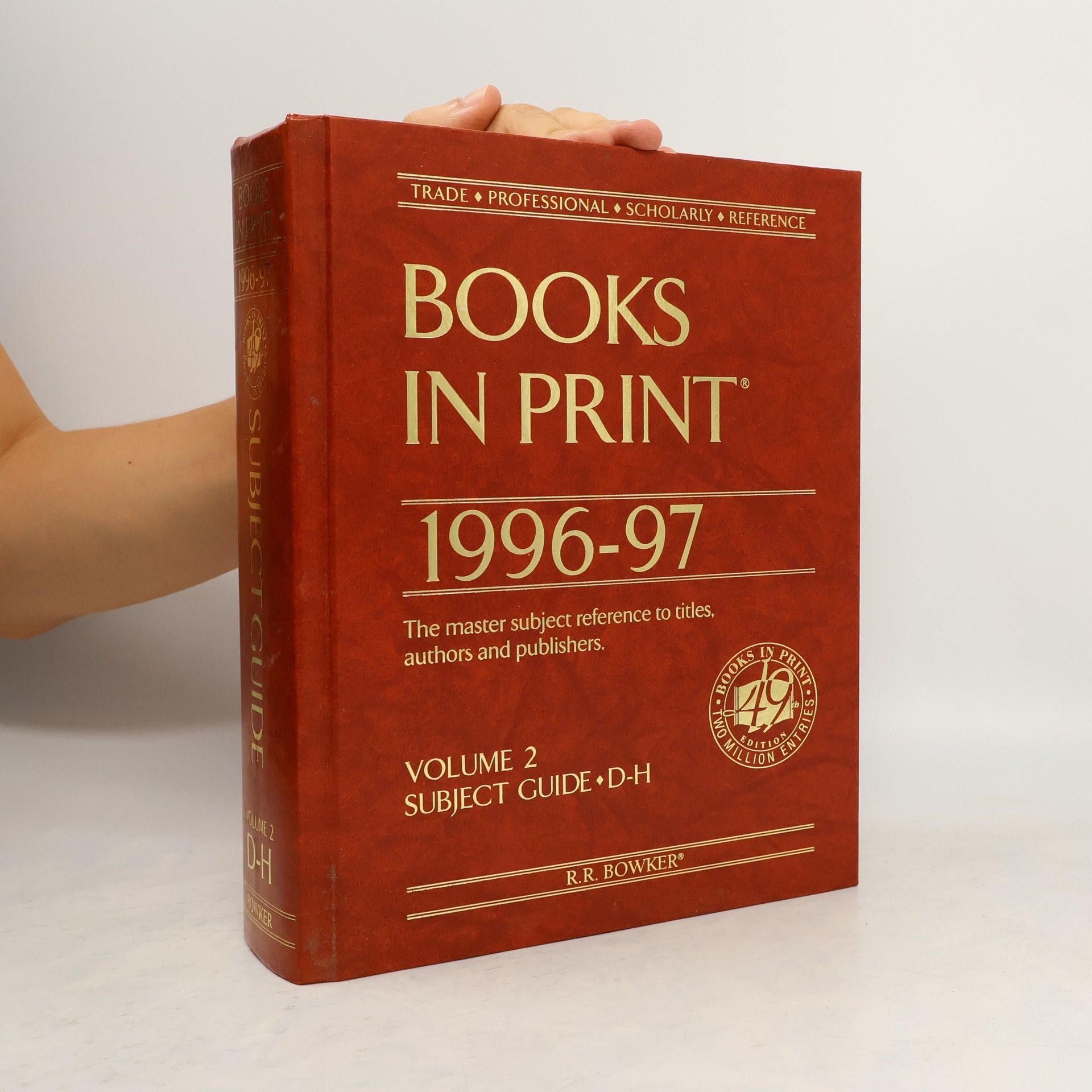 Autores varios Books in Print 1996-1997. Volume 2. Subject Guide. D-H