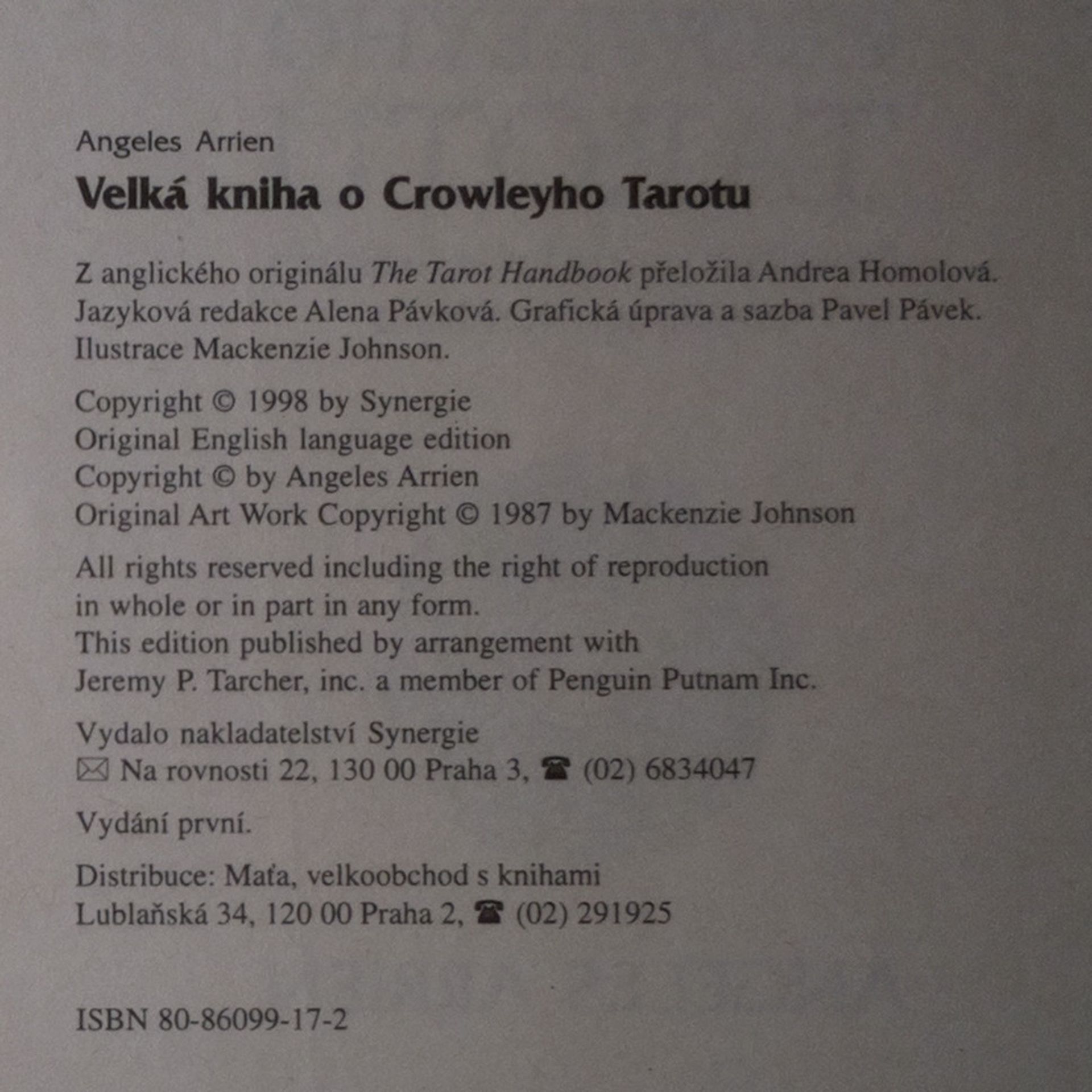 Angeles Arrien Velká kniha Crowleyho tarotu