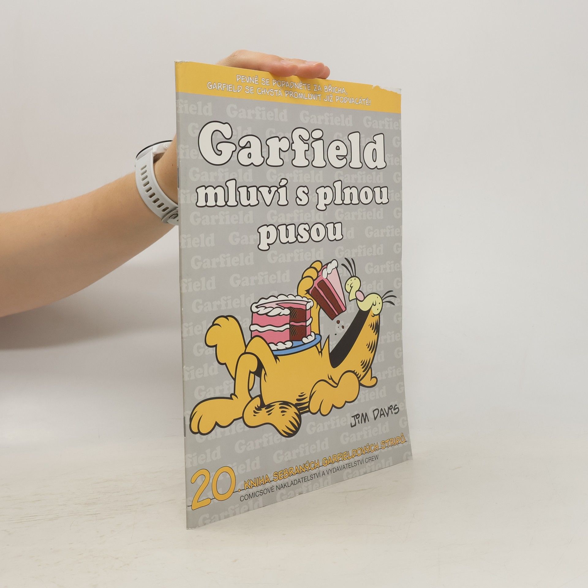 Jim Davis Garfield mluví s plnou pusou