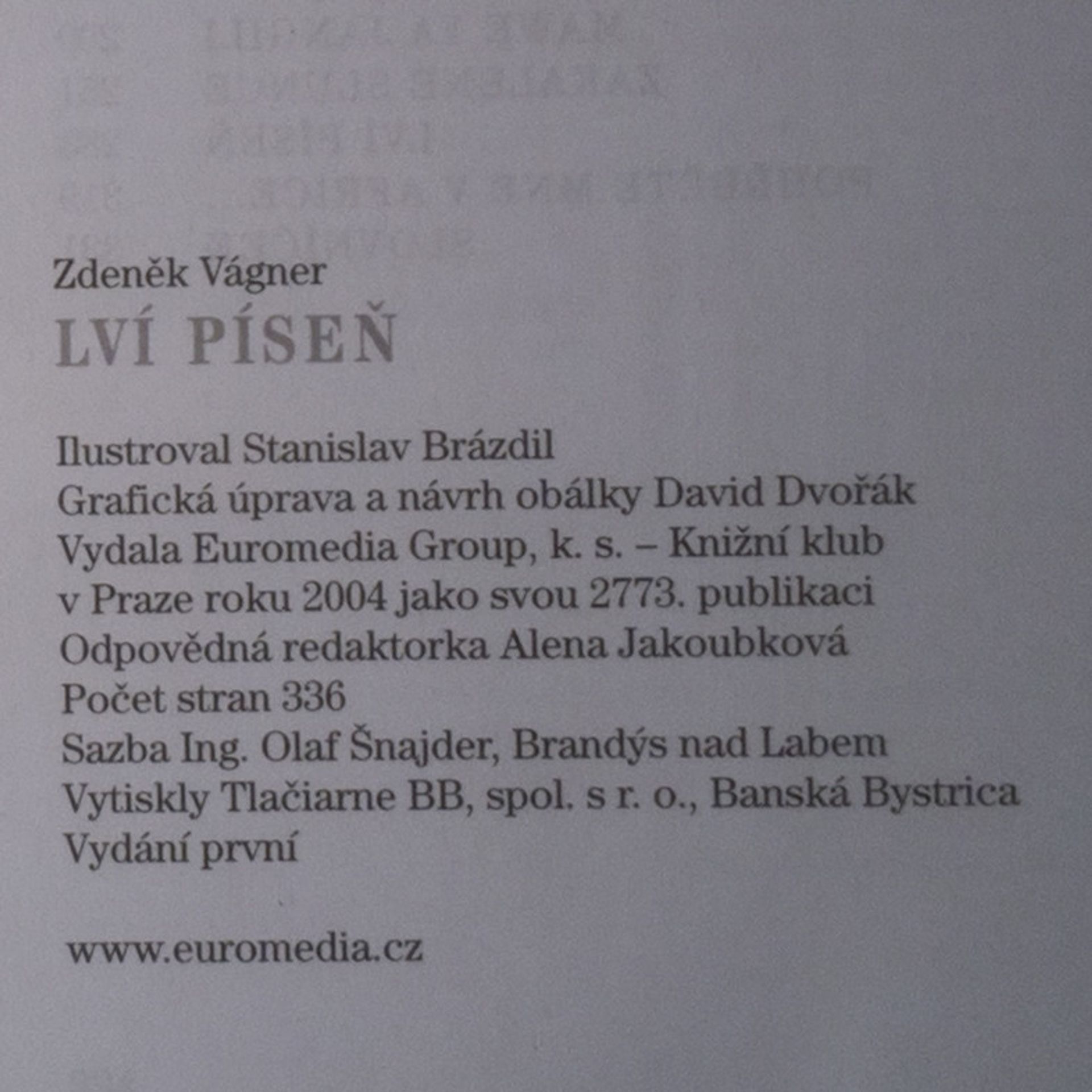 Zdeněk Vágner Lví píseň