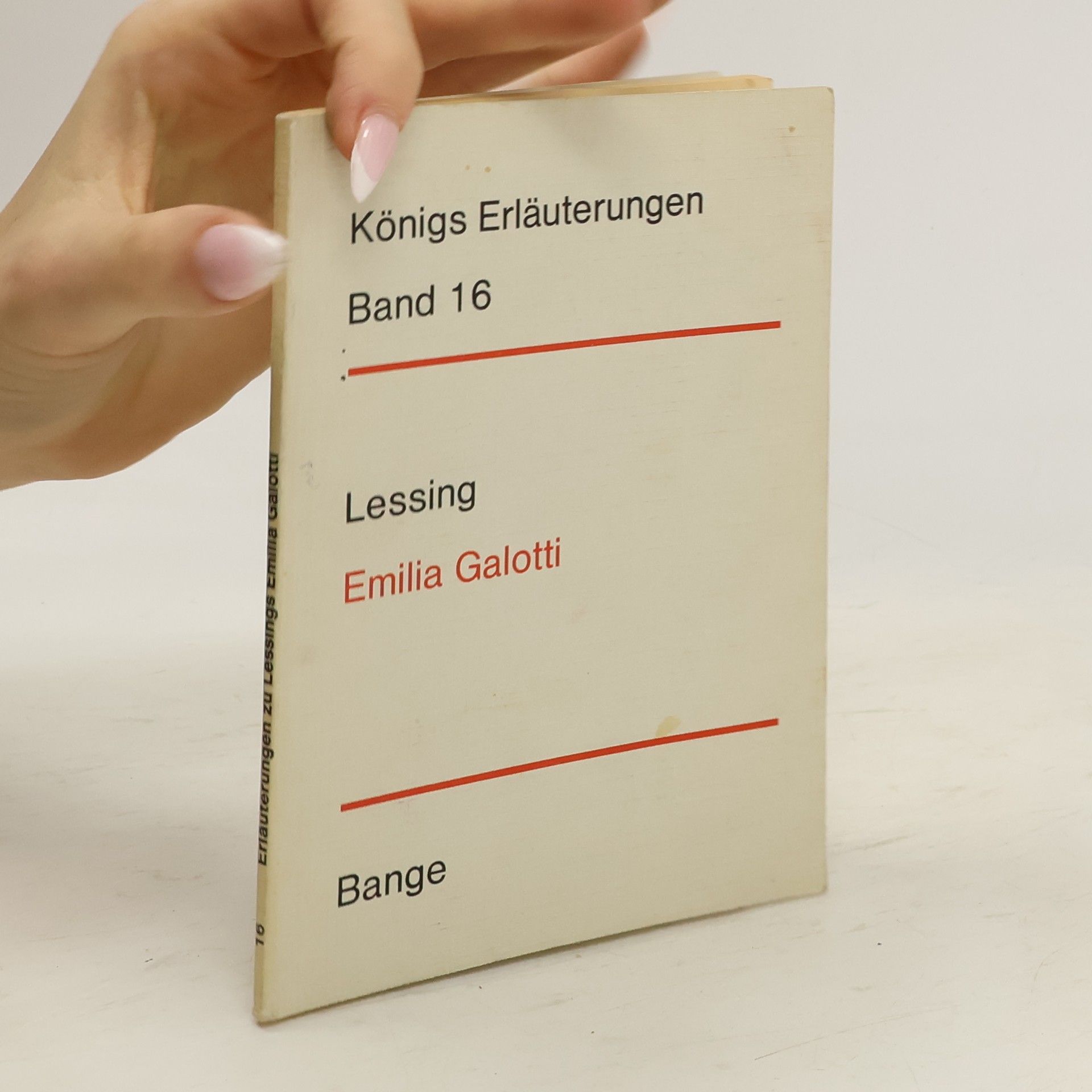 Emilia Galotti Königs Erläuterungen 16. Lessing