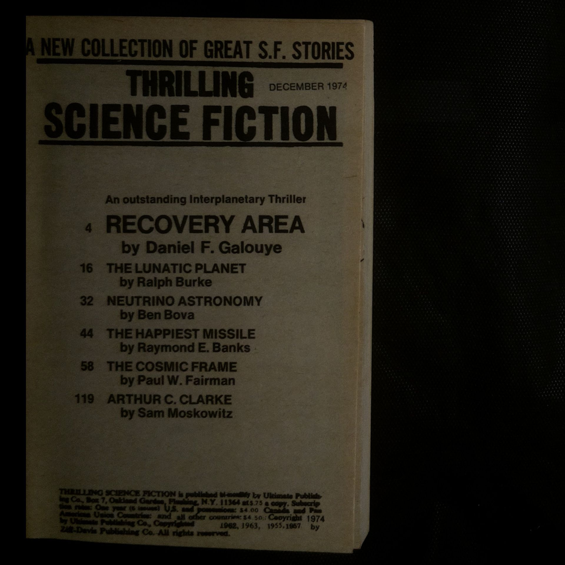 Kolektiv autorů Thrilling Science Fiction: December 1974