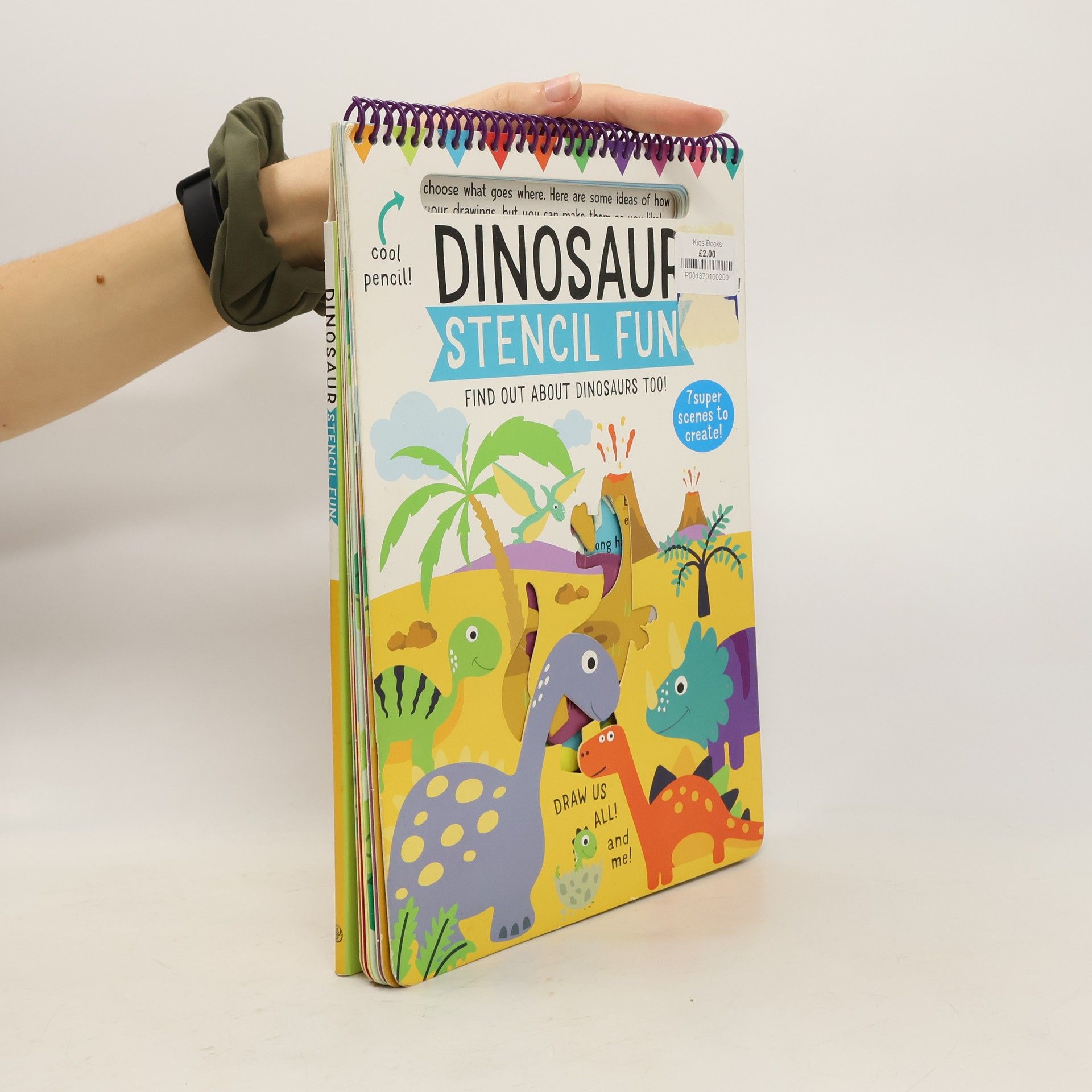 Elizabeth Golding Dinosaur. Stencil Fun