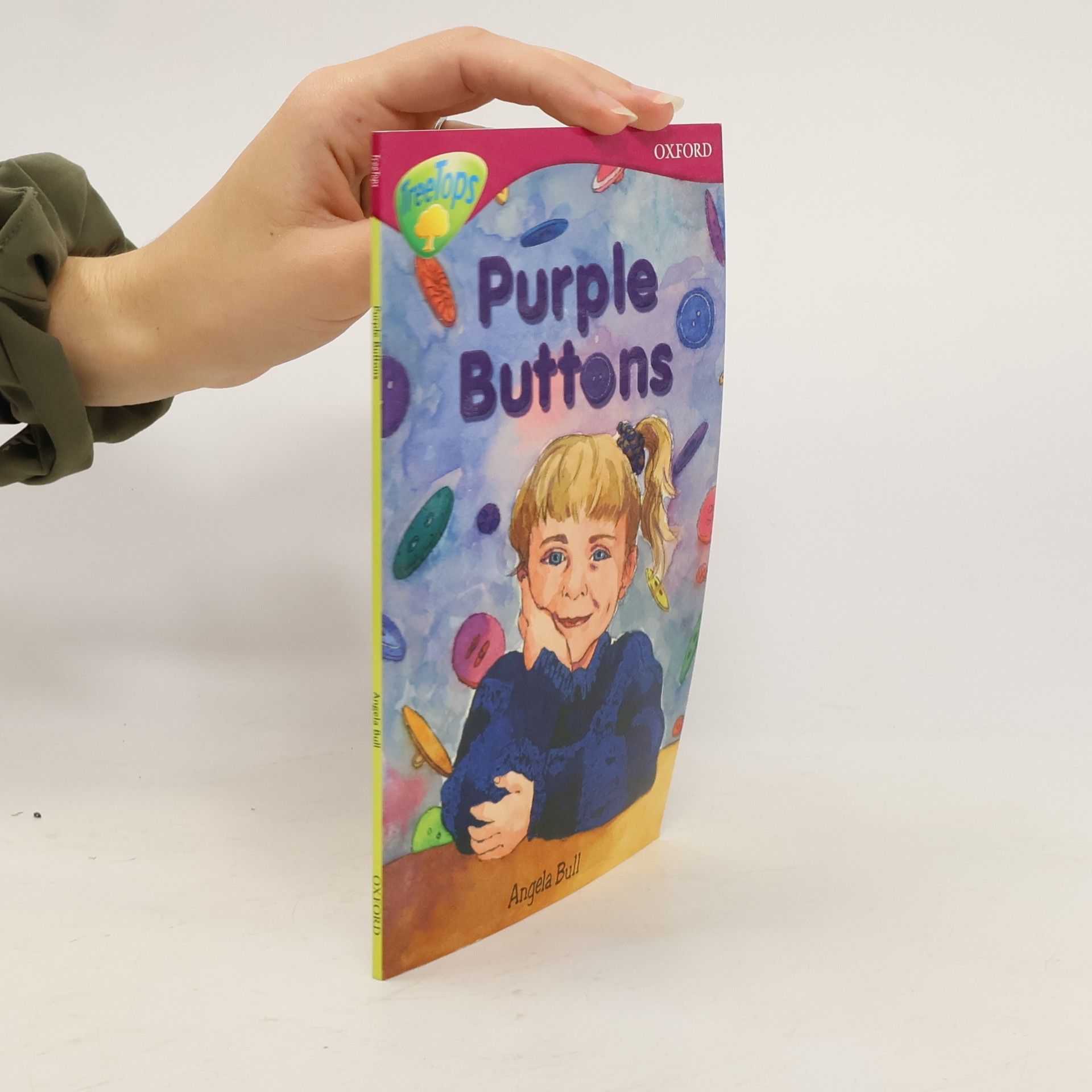 Angela Bull Purple Buttons