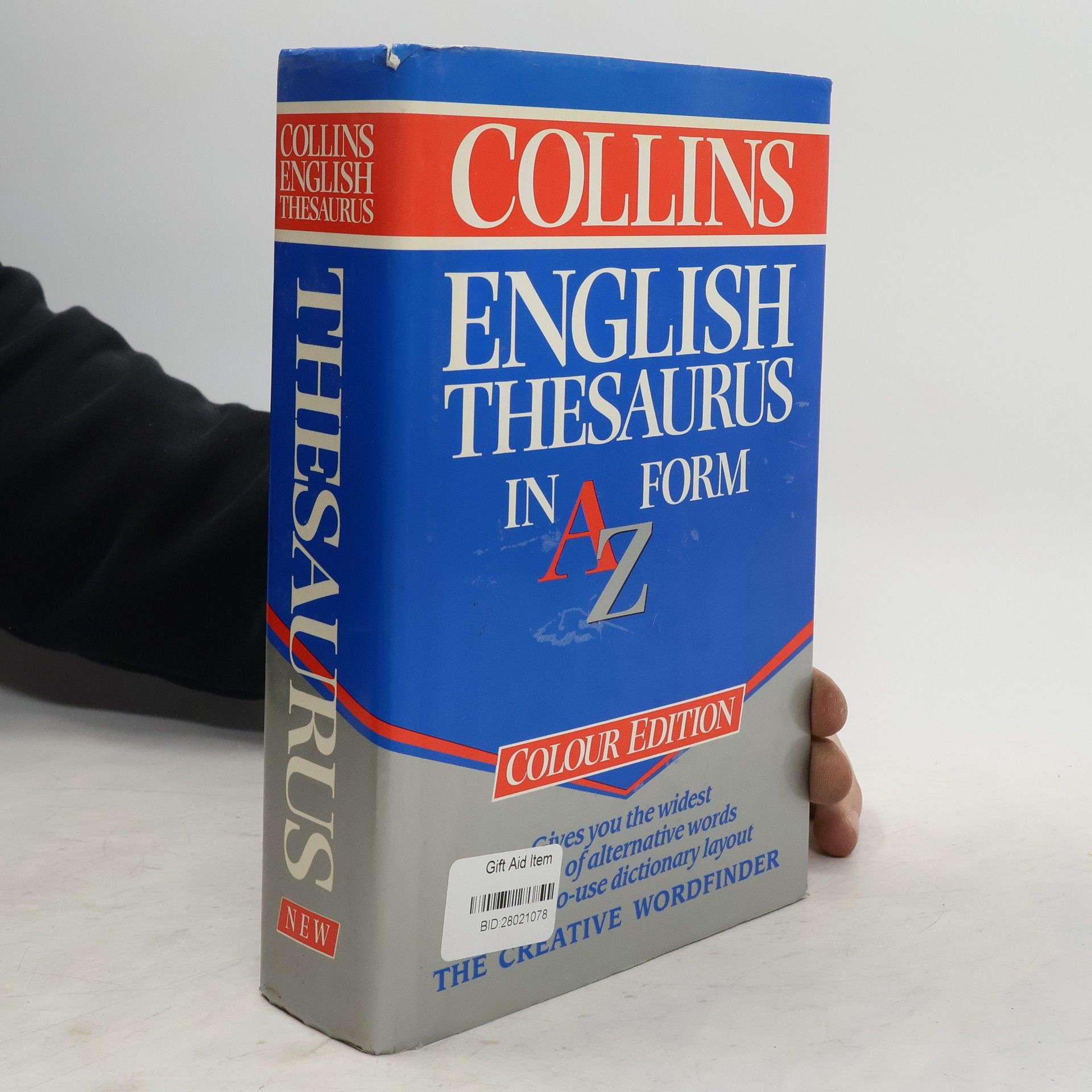 Marian Makins Collins English Thesaurus in A-Z form. Colour edition