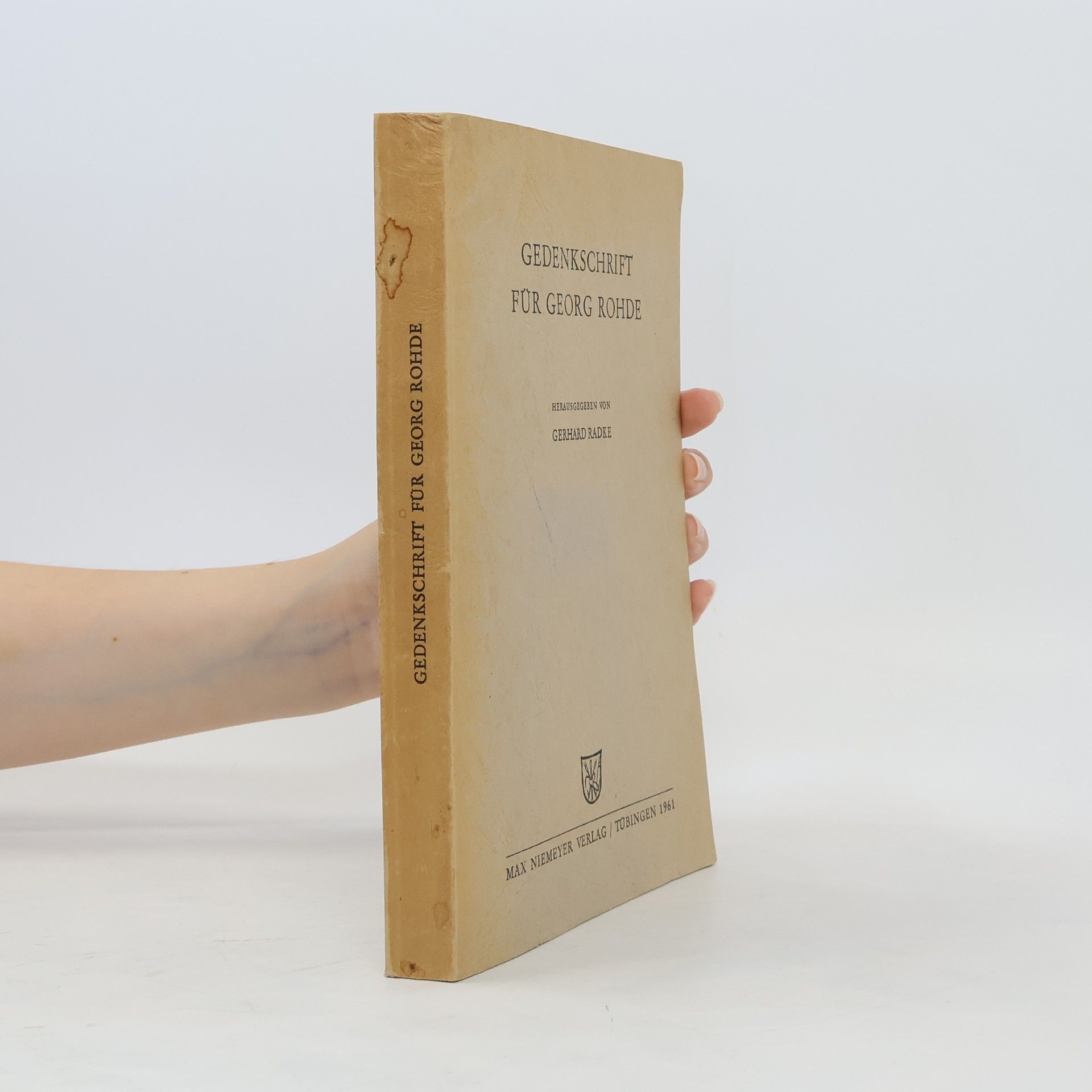 Gerhard Radke Gedenkschrift für Georg Rohde