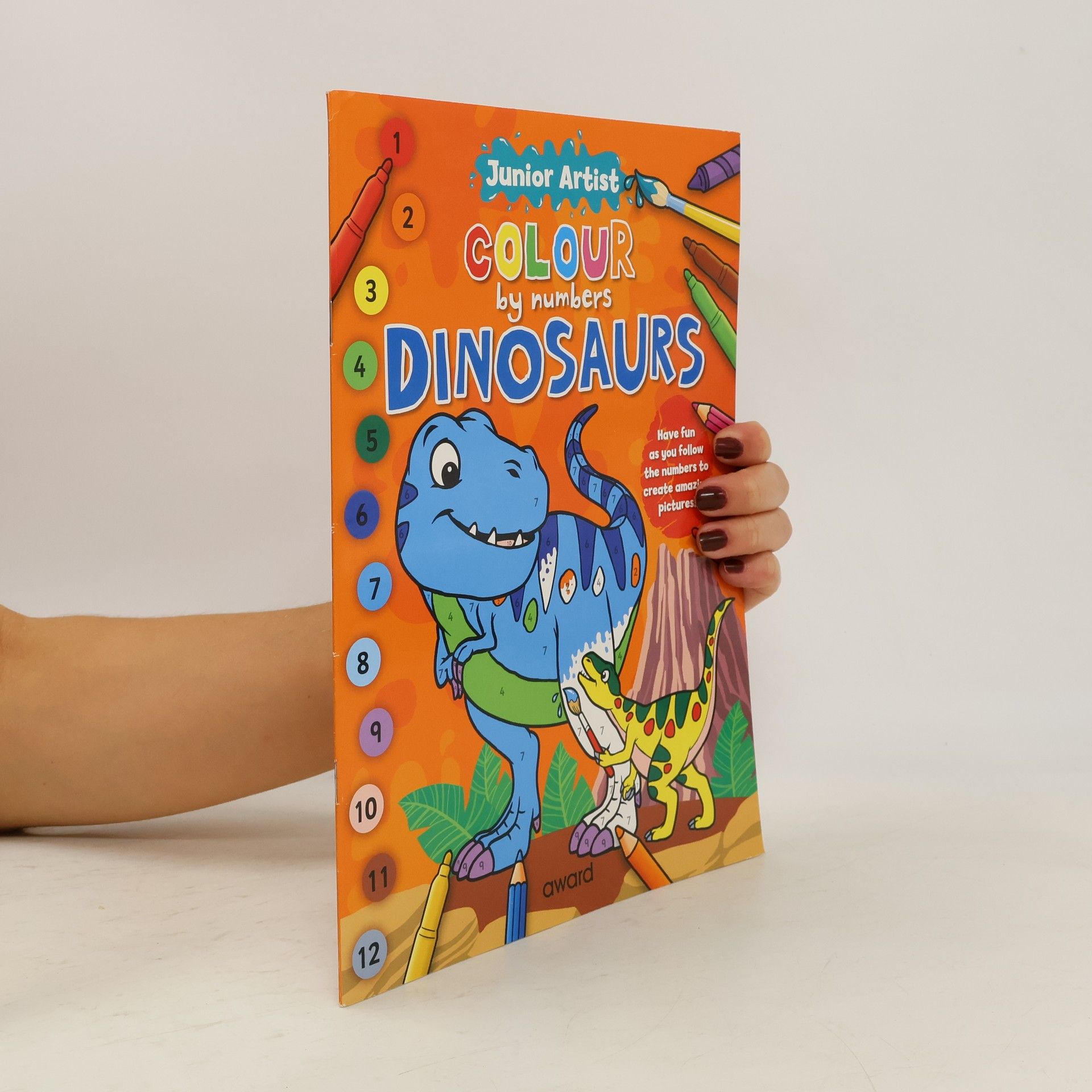Award Publications Ltd Junior Artist Colour By Numbers: Dinosaurs