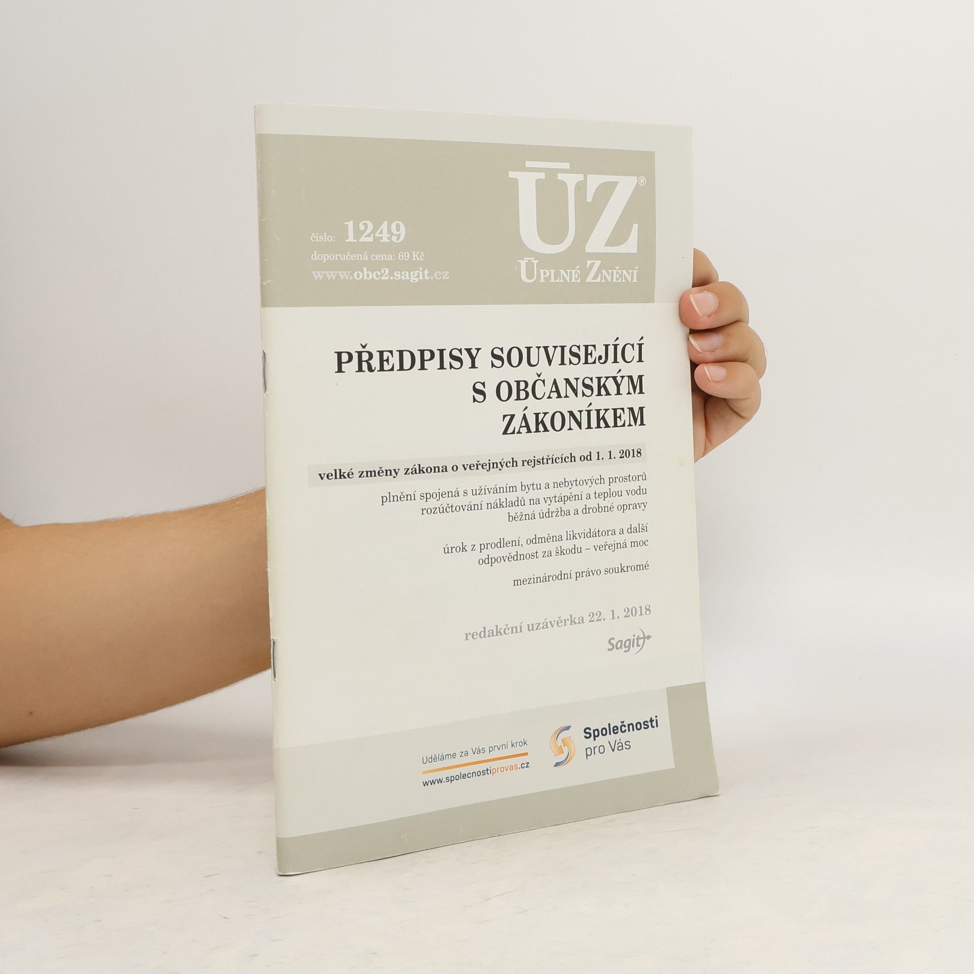 Autorenkollektiv ÚZ č. 1249 - Předpisy související s občanským zákoníkem, Veřejné rejstříky