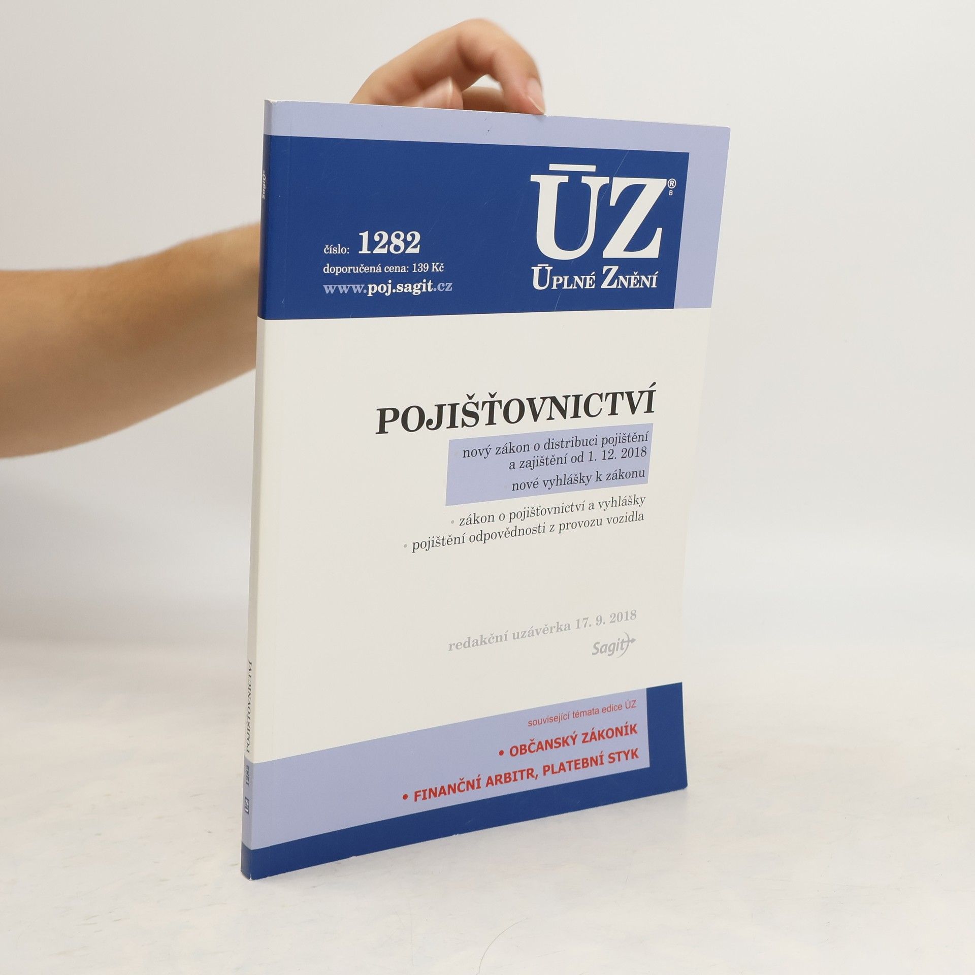 Autorenkollektiv Pojišťovnictví [ÚZ 2018 č. 1282]