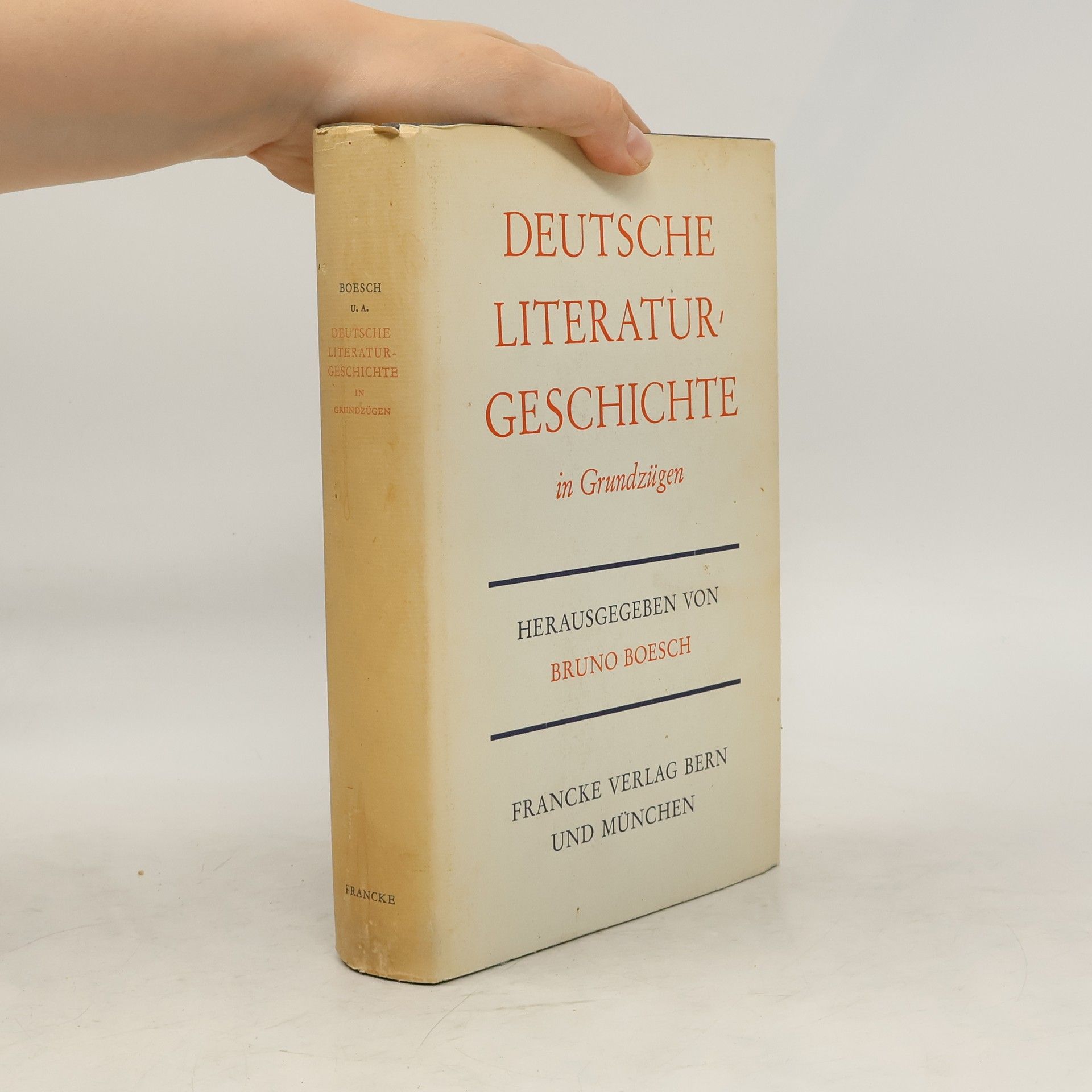 Bruno Boesch Deutsche Literaturgeschichte in Grundzügen
