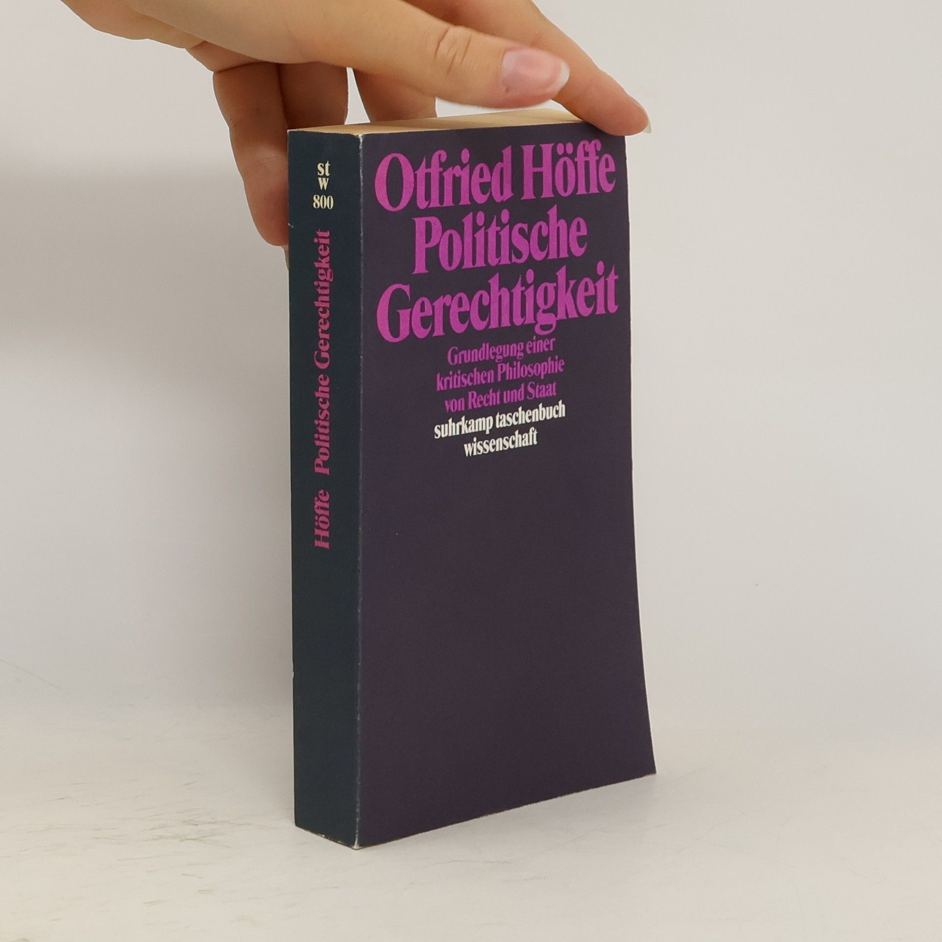 Otfried Höffe Politische Gerechtigkeit
