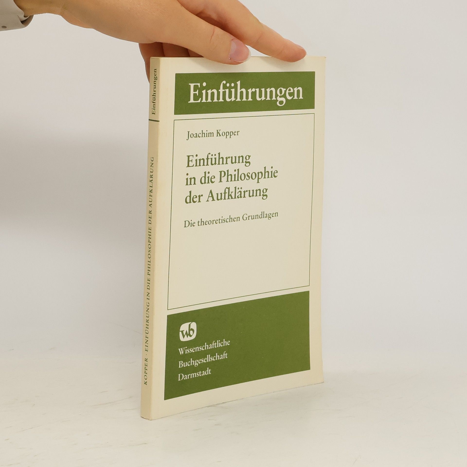 Joachim Kopper Einführung in die Philosophie der Aufklärung