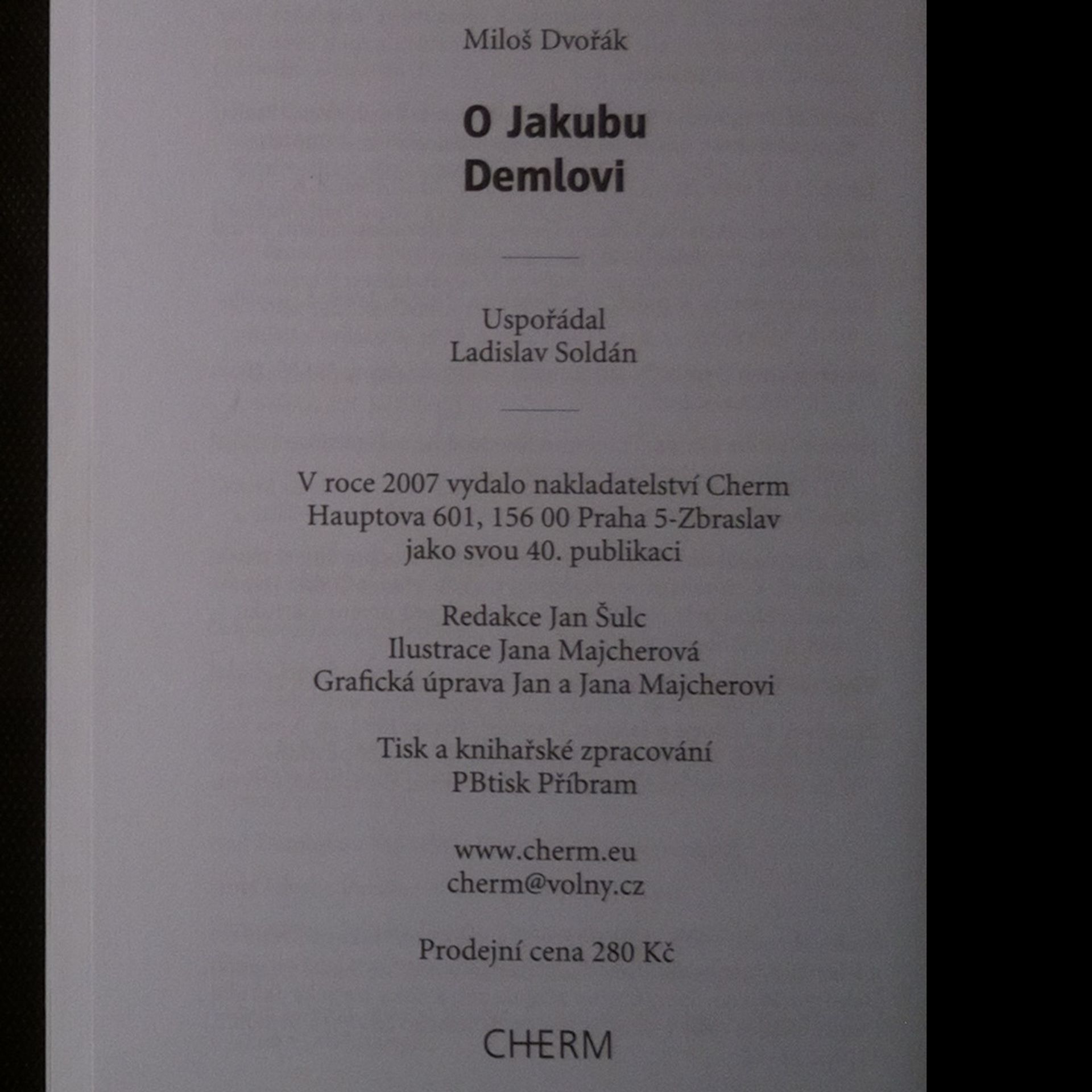 Miloš Dvořák O Jakubu Demlovi