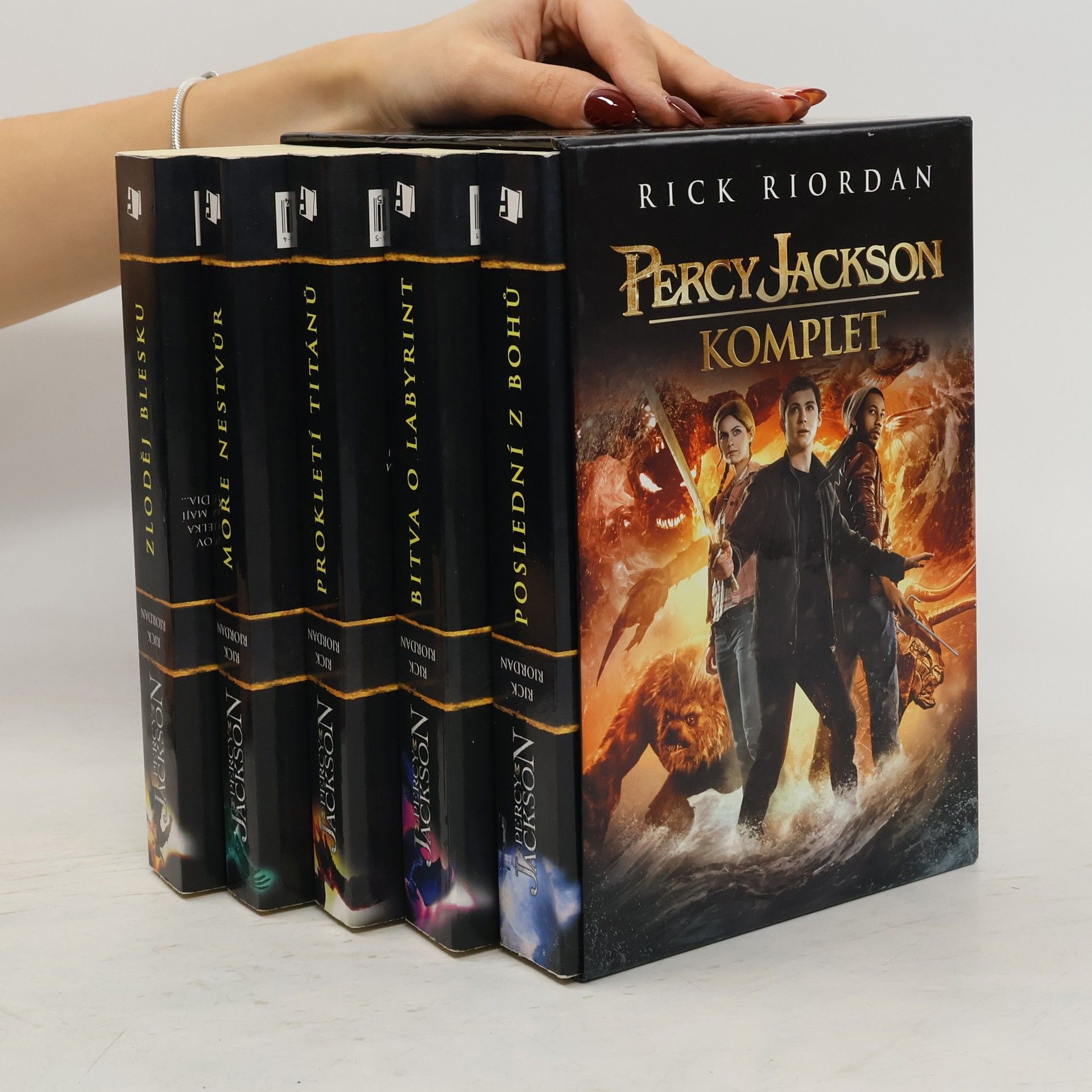 Rick Riordan Percy Jackson (5 svazků, 1.-5. díl, kompletní)