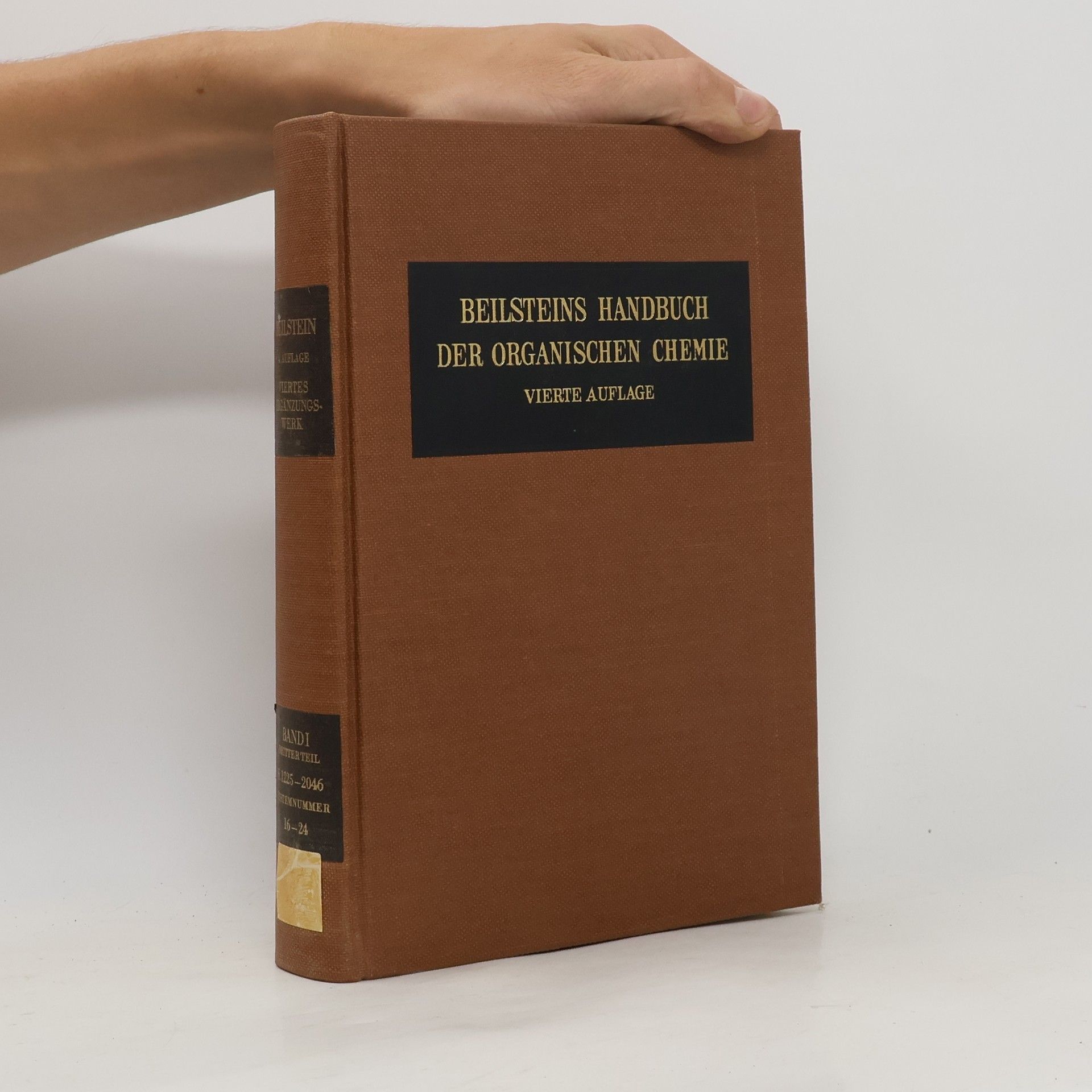 Various authors Beilsteins Handbuch der organischen Chemie. Erster Band