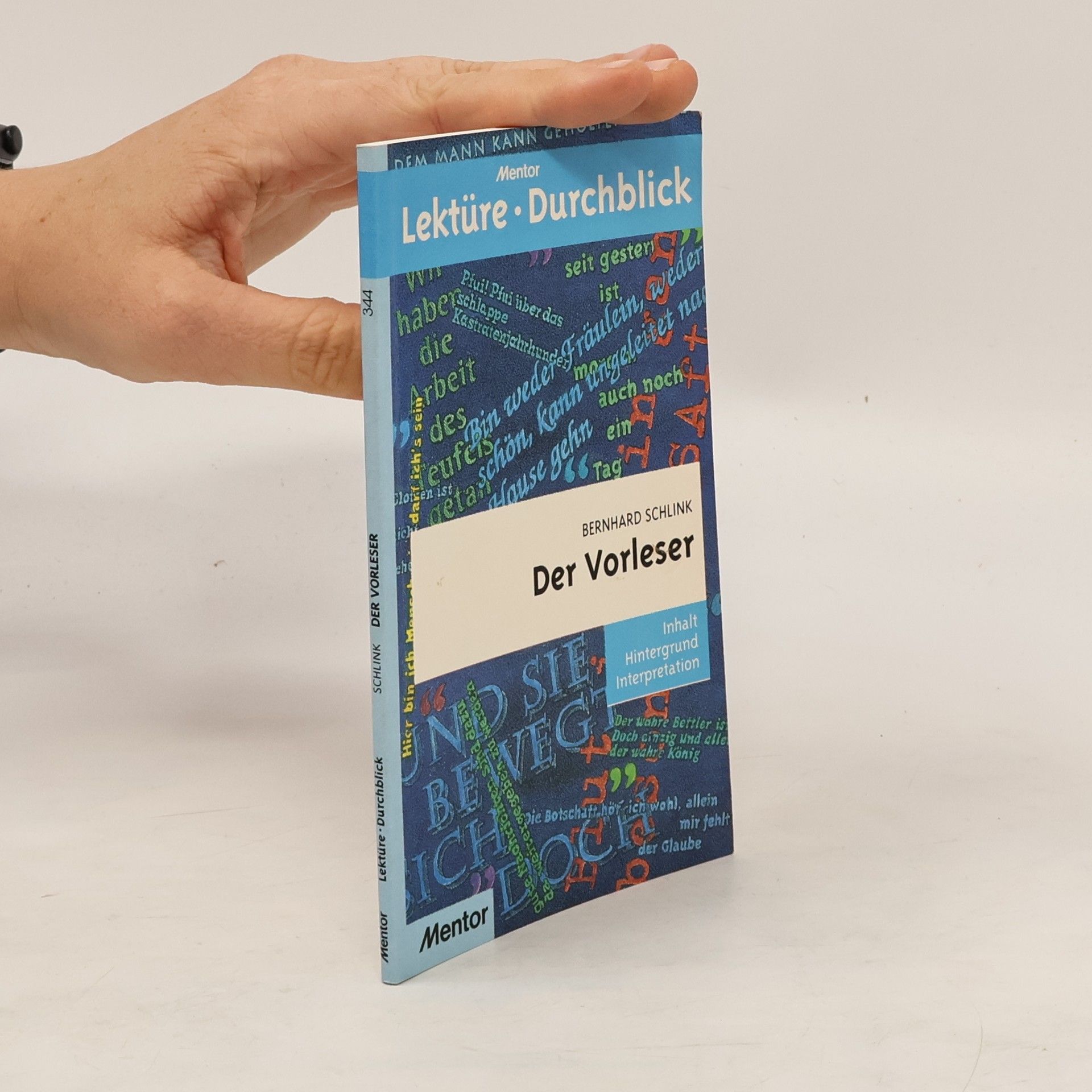 Dietmar Schäfer Bernhard Schlink, Der Vorleser