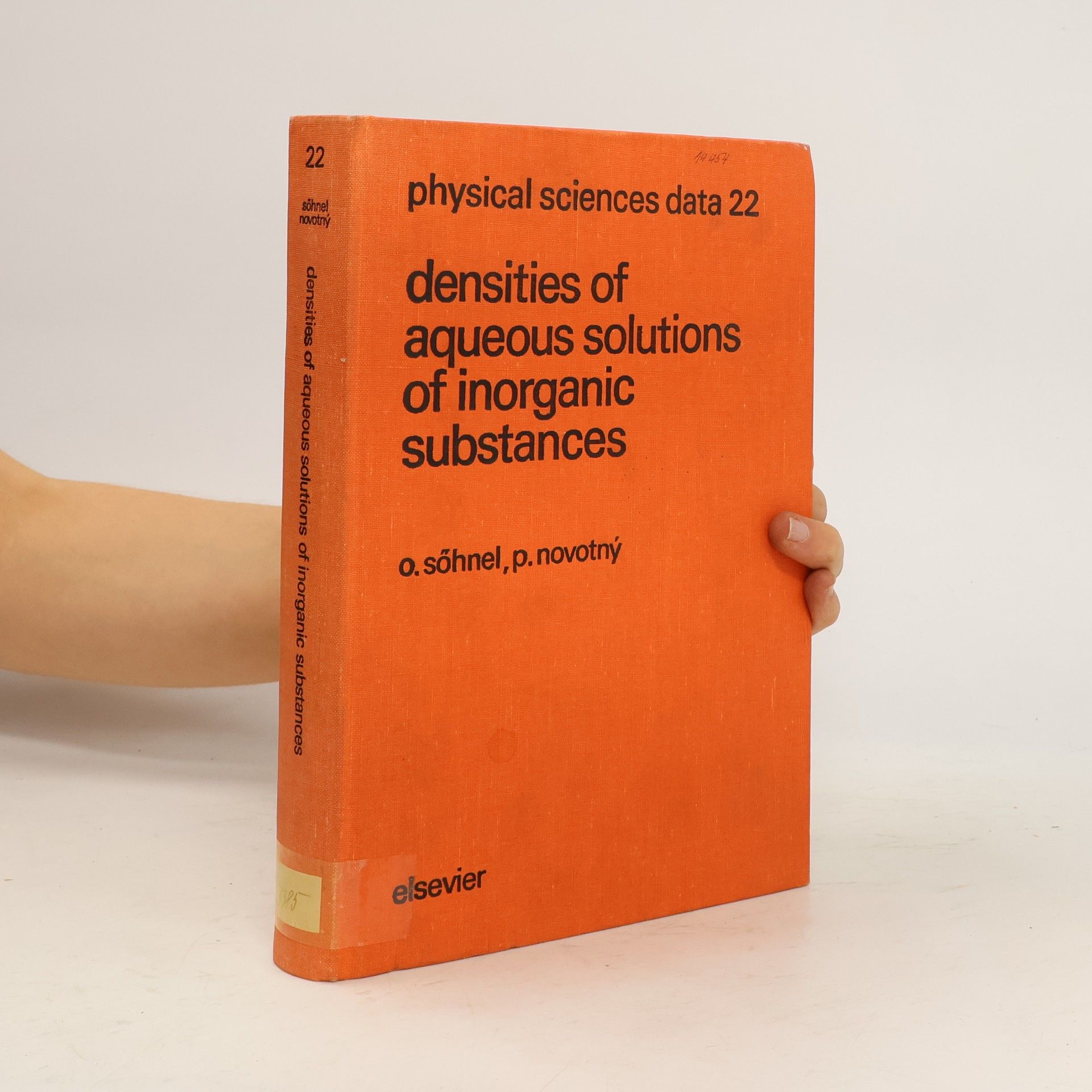 Otakar Söhnel Densities of Aqueous Solutions of Inorganic Substances