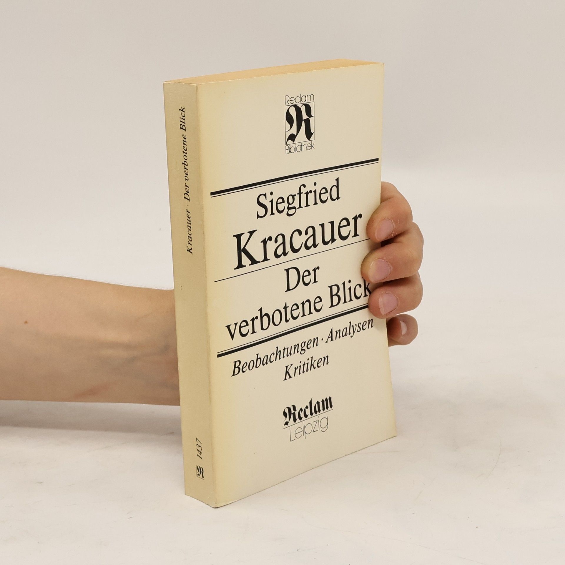 Siegfried Kracauer Der verbotene Blick