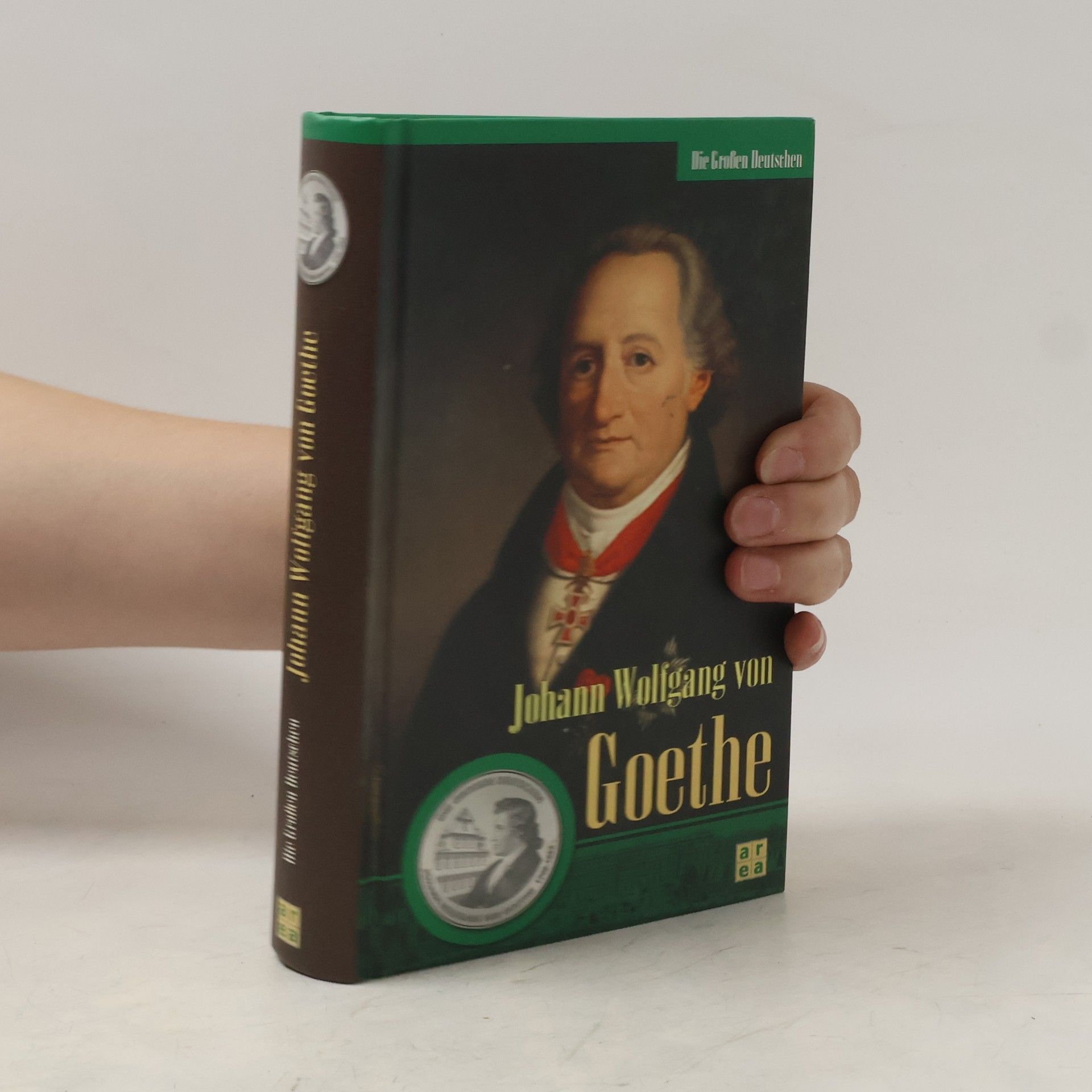 Thomas Carlyle Die Grossen Deutschen - Goethe - Bach - Friedrich der Grosse - 3 Bände mit 3 Münzen als Zugabe