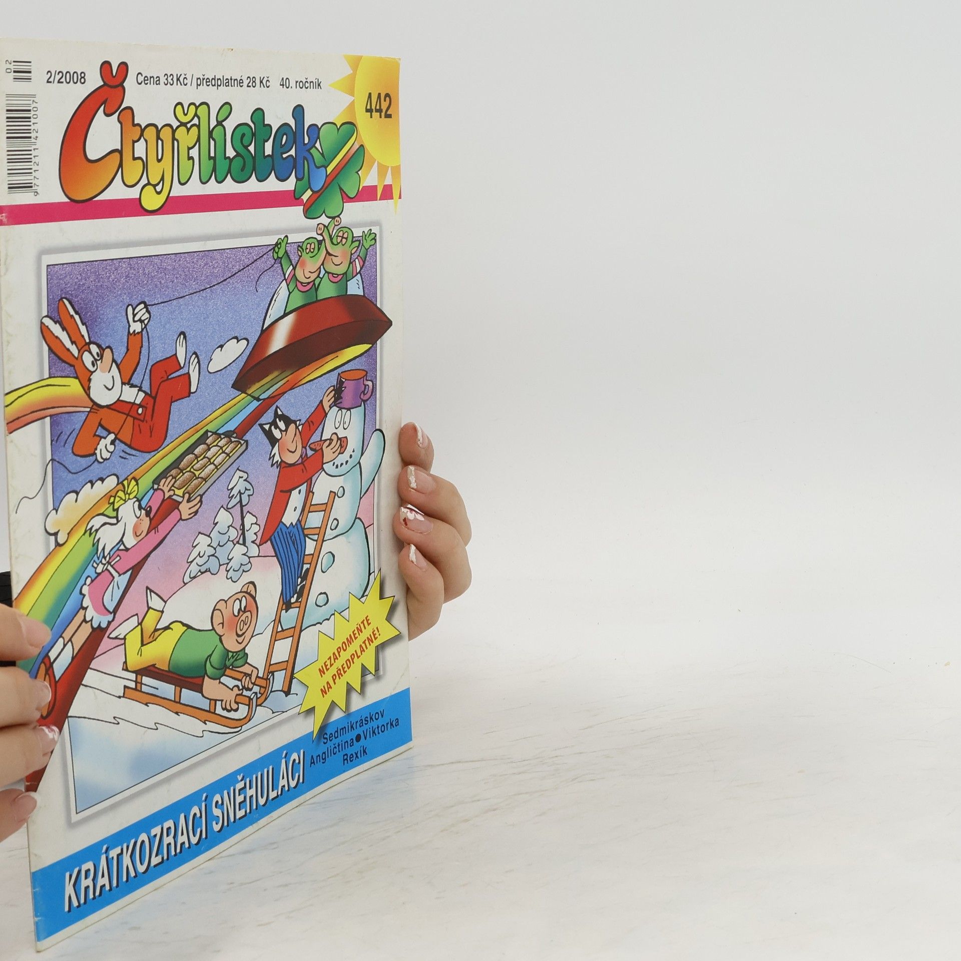 Collectif d'auteurs Čtyřlístek 442, 2/2008. Krátkozrací sněhuláci