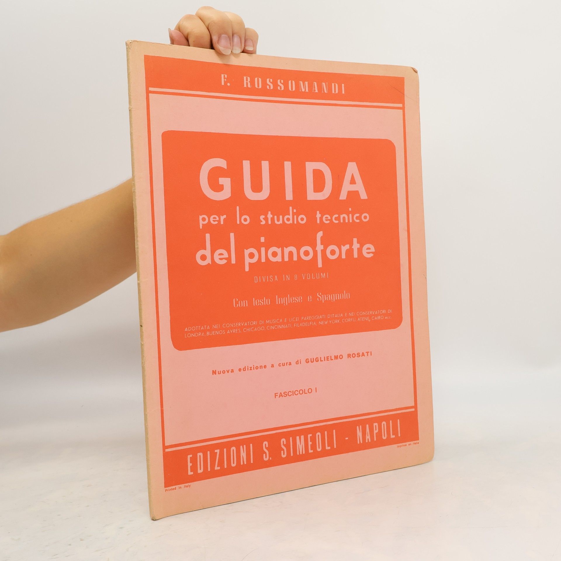 Florestano Rossomandi Guida per lo studio tecnico del pianoforte