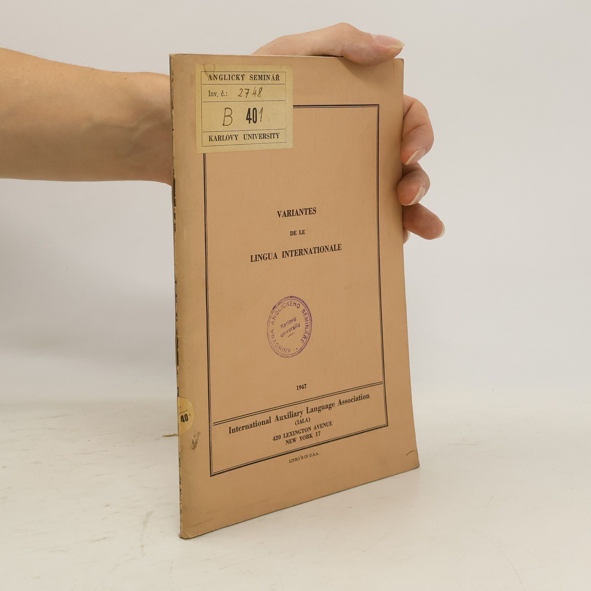 AA.VV. Variantes de le lingua internationale