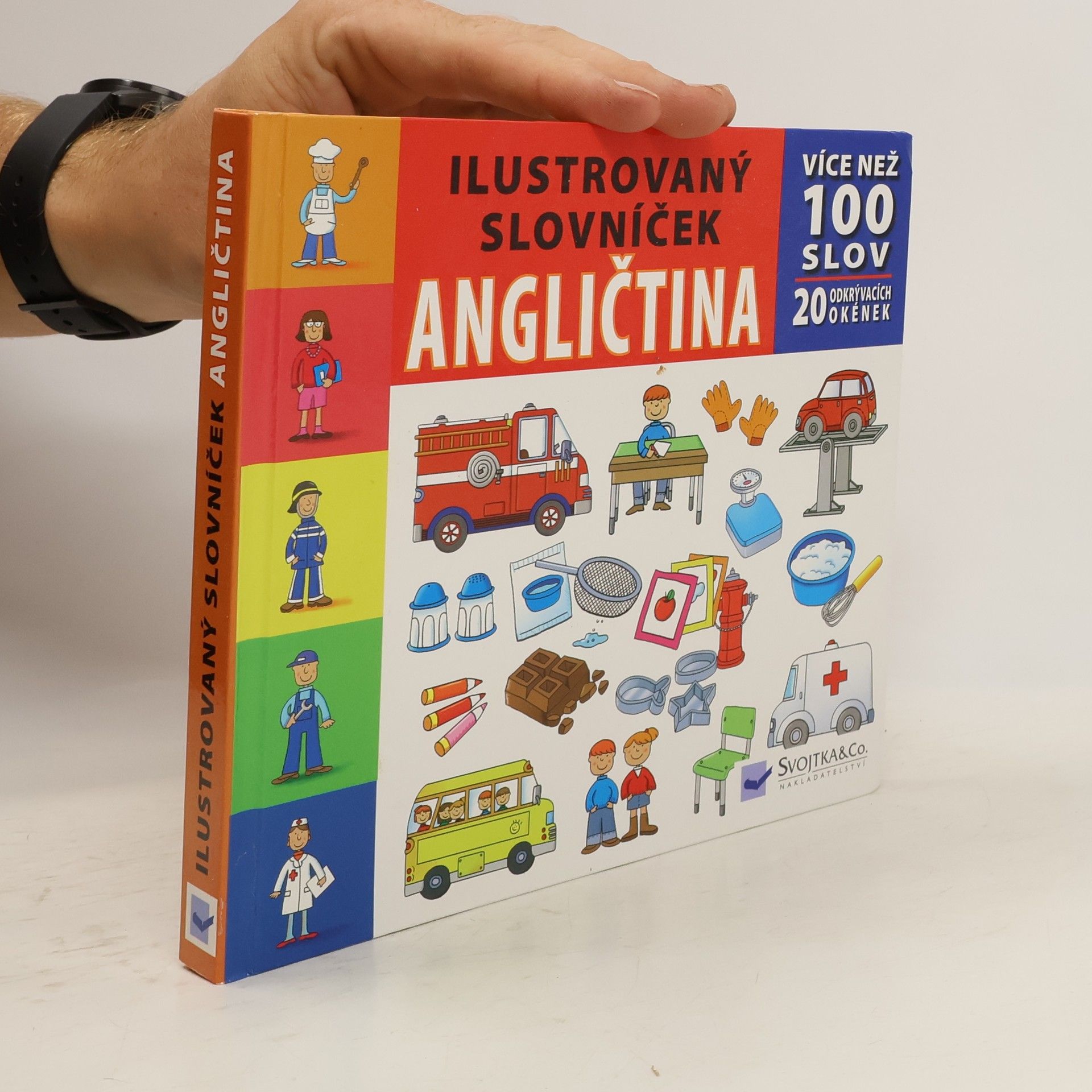 Angličtina: Více než 100 slov : 20 odkrývacích okének, Ilustrovaný slovníček