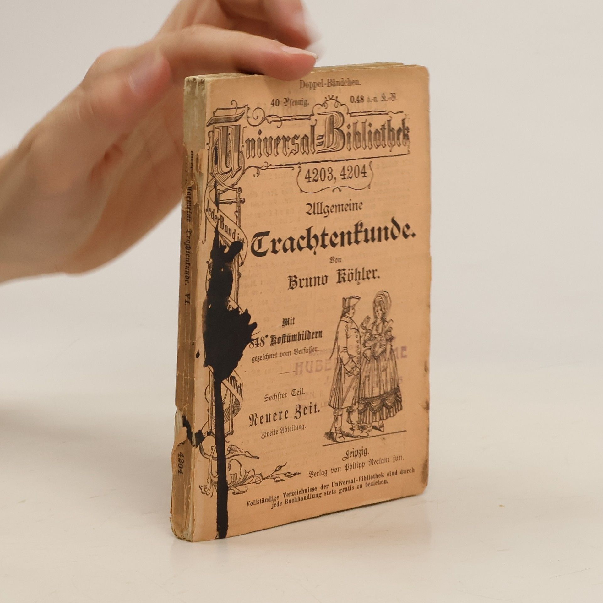 Bruno Köhler Allgemeine Trachtenkunde VI