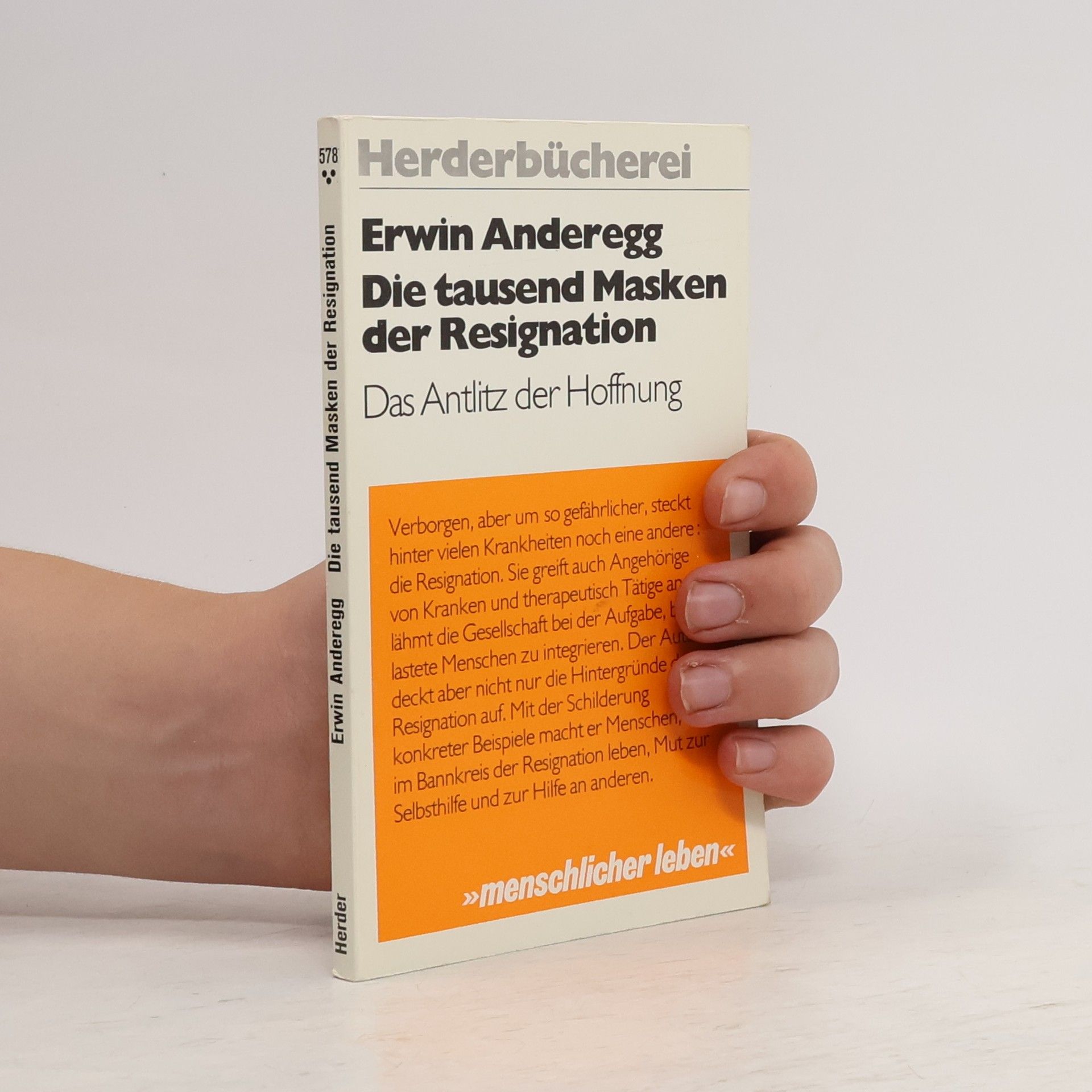 Erwin Anderegg Die tausend Masken der Resignation