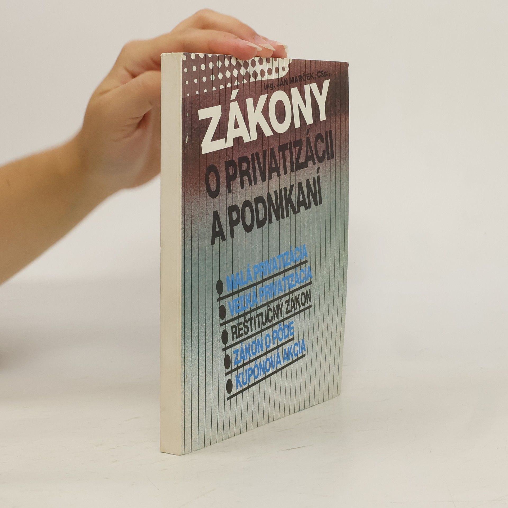 Ján Marček Zákony o privatizácii a podnikaní