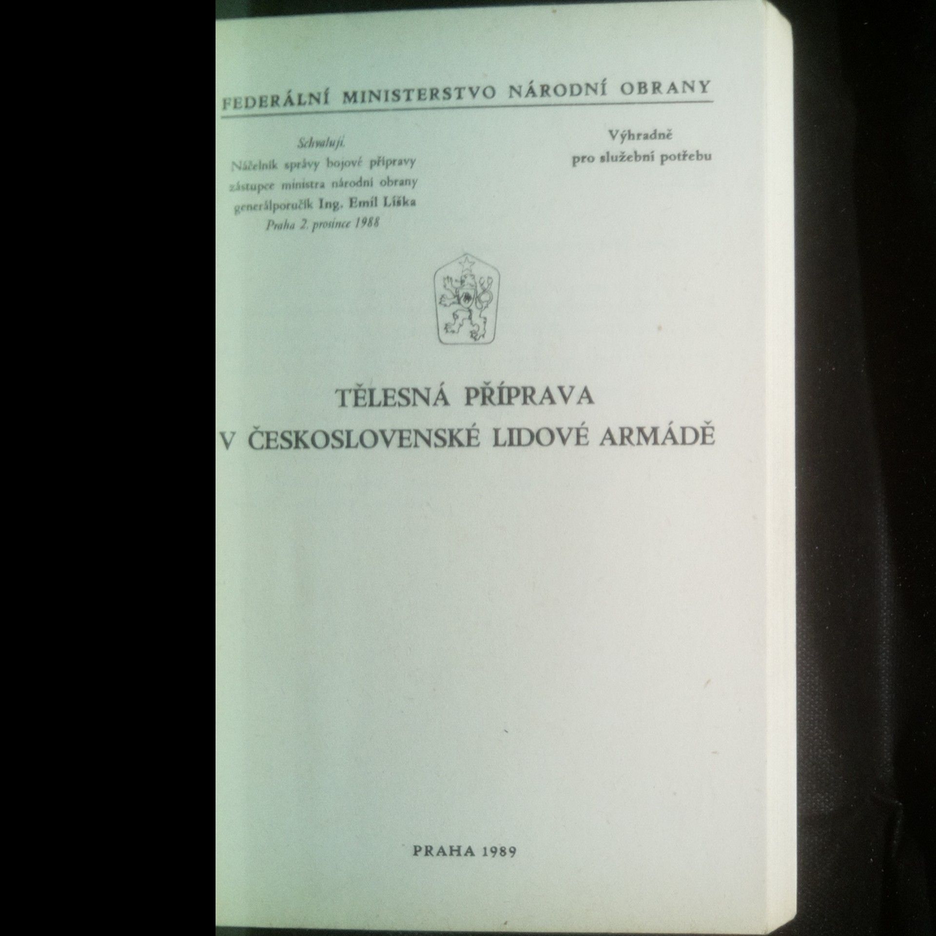 Kolektív autorov Tělesná příprava v Československé lidové armádě