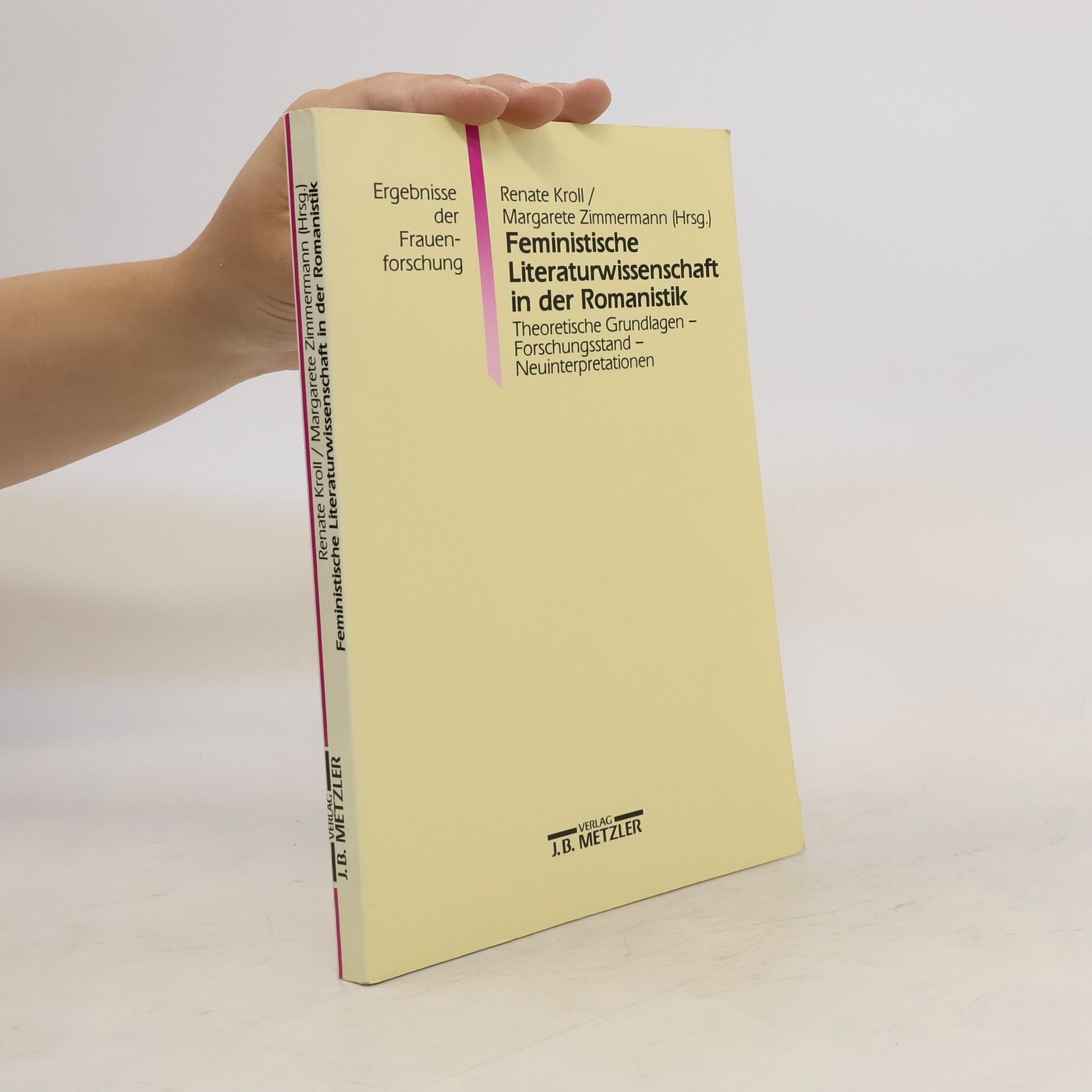Renate Kroll Feministische Literaturwissenschaft in der Romanistik