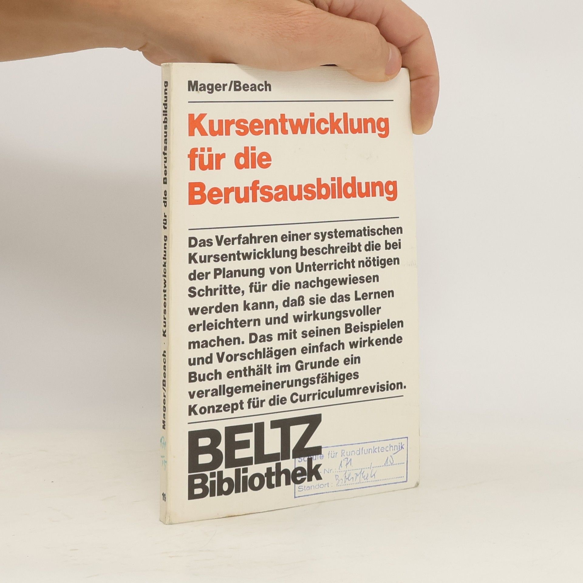 Robert Frank Mager Kursentwicklung für die Berufsausbildung