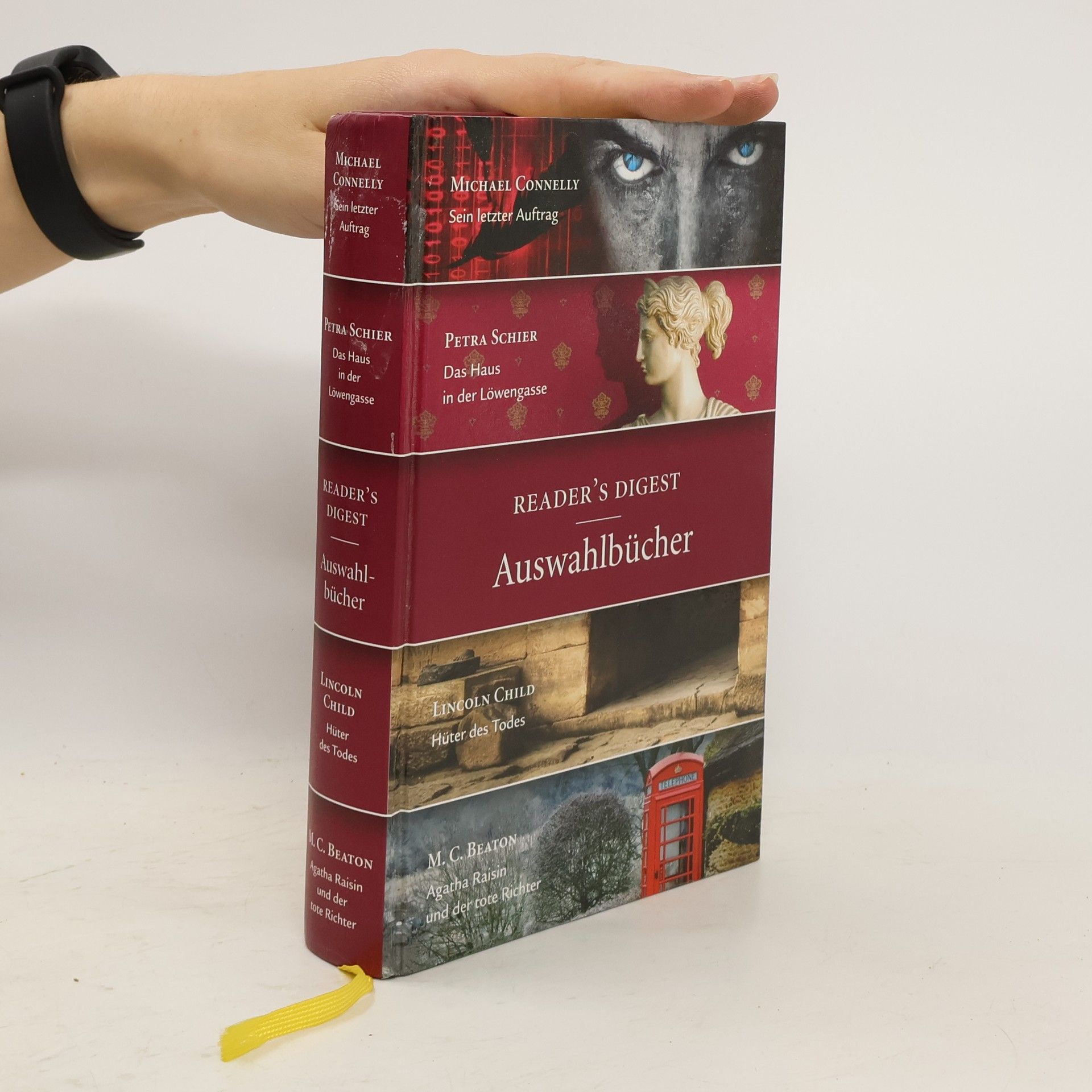 Michael Connelly Auswahlbücher. Sein letzer Aufrag. Das Haus in der Löwengasse. Hünter des Todes. Agatha Raisin und der tote Richter