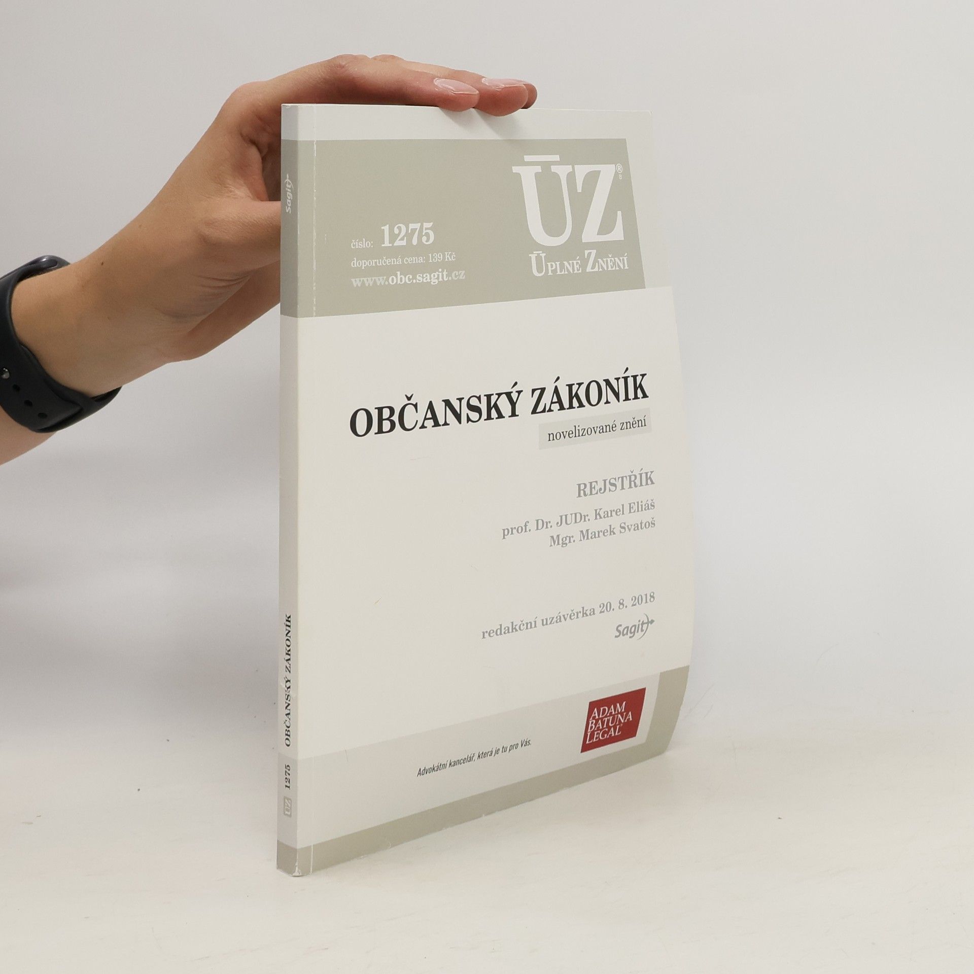 Karel Eliáš ÚZ 1275. Občanský zákoník