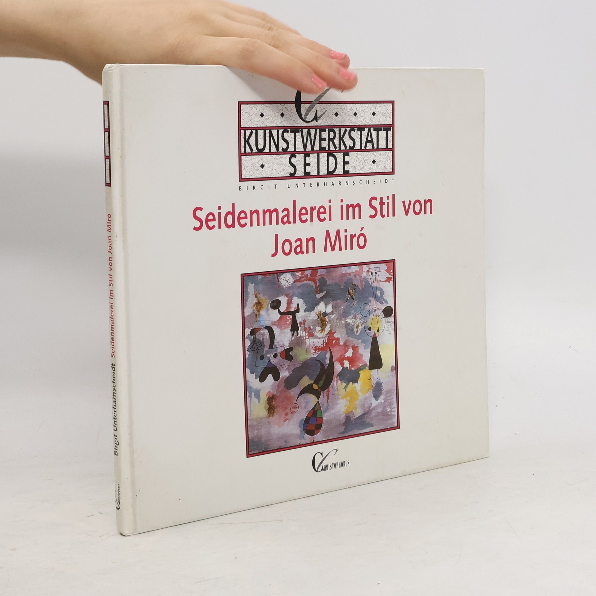 Birgit Unterharnscheidt Seidenmalerei im Stil vom Joan Miro