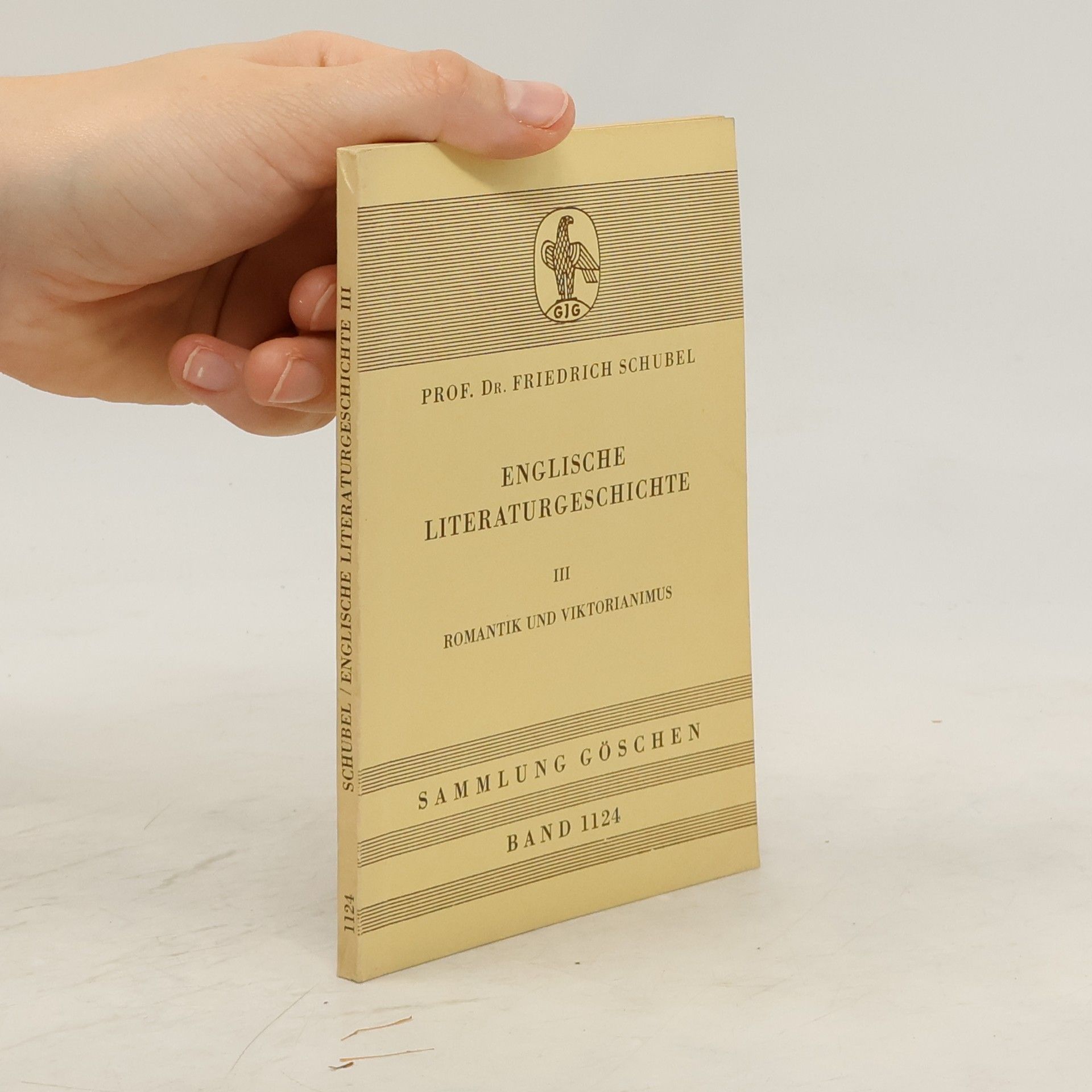 Friedrich Schubel Englische Literaturgeschichte III