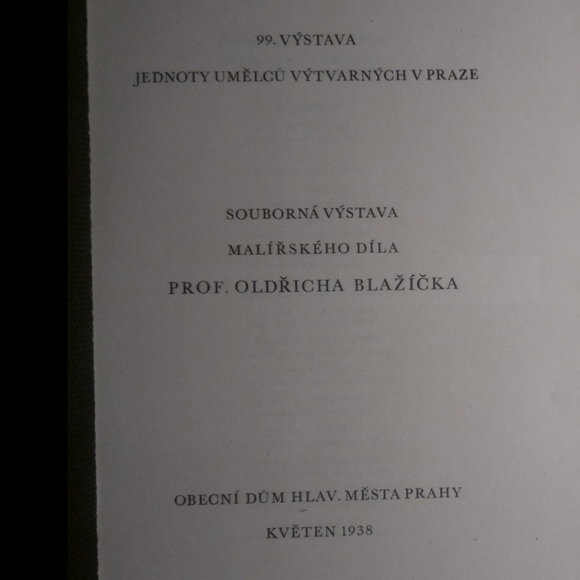 Autorenkollektiv Oldřich Blažíček. Souborná výstava malířského díla